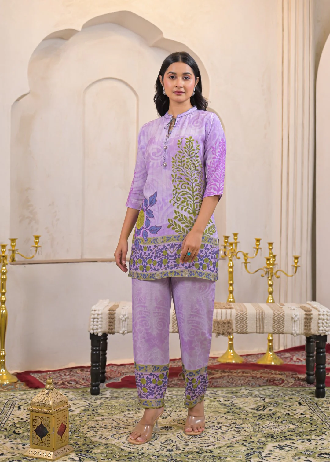 Shanti Lavender Printed Co-ord Set - Image 7