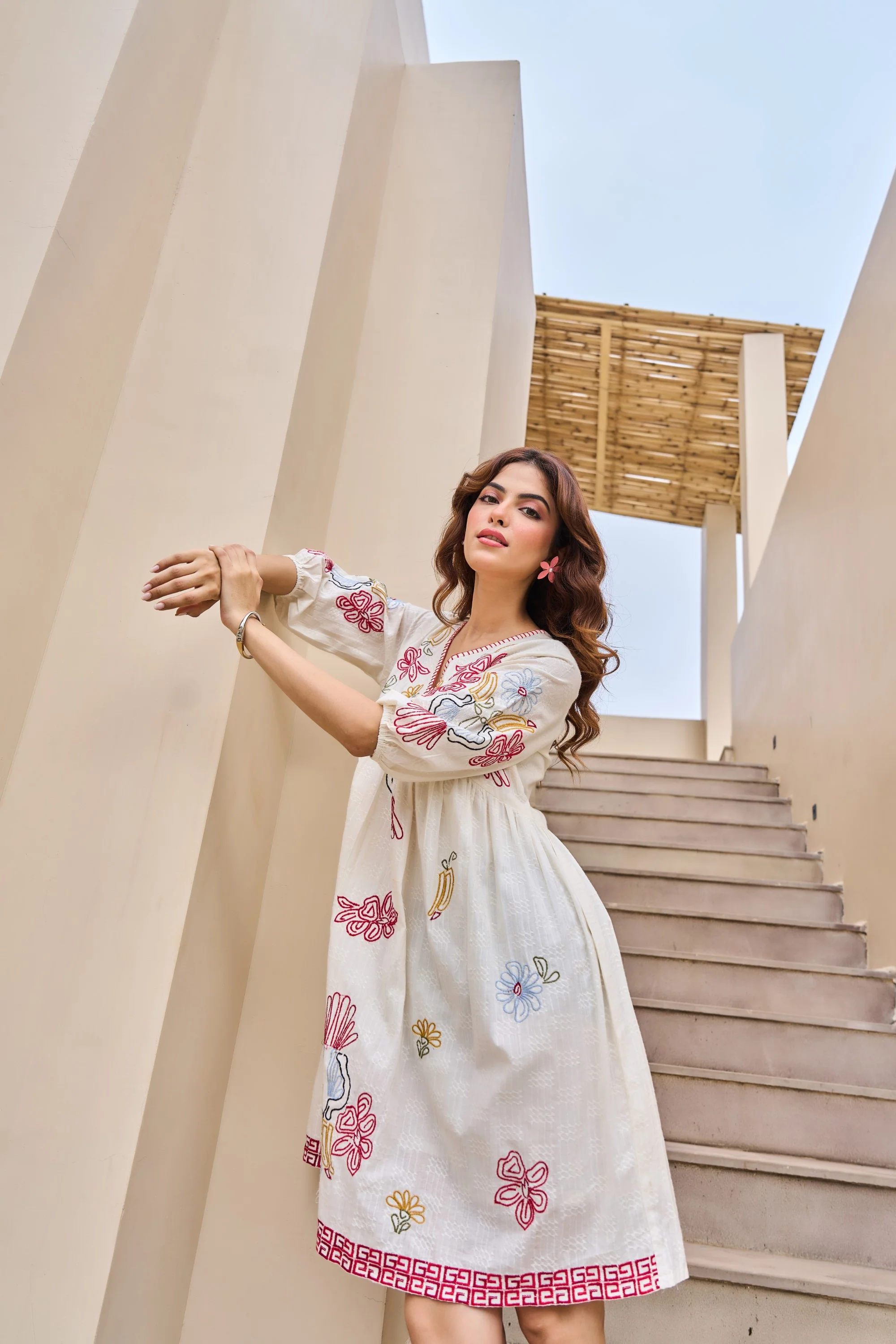 Tiara Daisy Embroidery cotton dress - Image 11