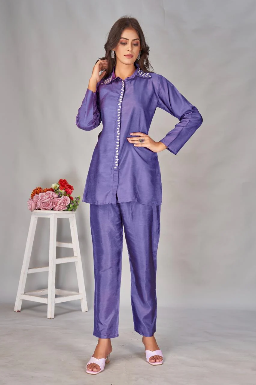 Divya Thistle full work co-ord set - Image 4