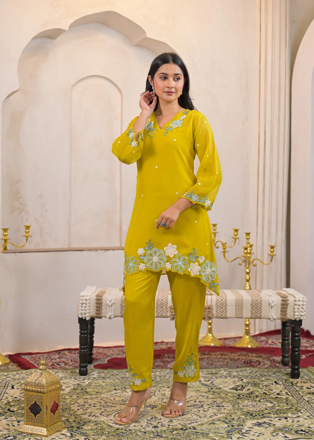 Tanishk Corn Embroidery Co-ord set - Image 3