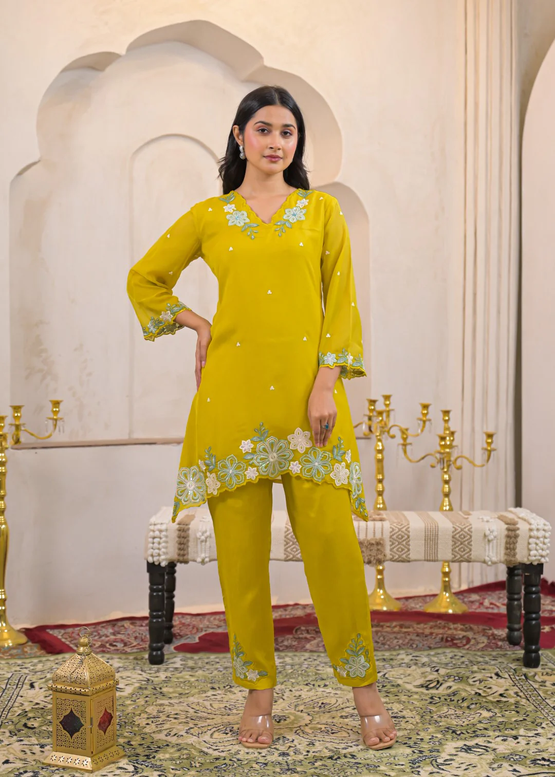 Tanishk Corn Embroidery Co-ord set - Image 6