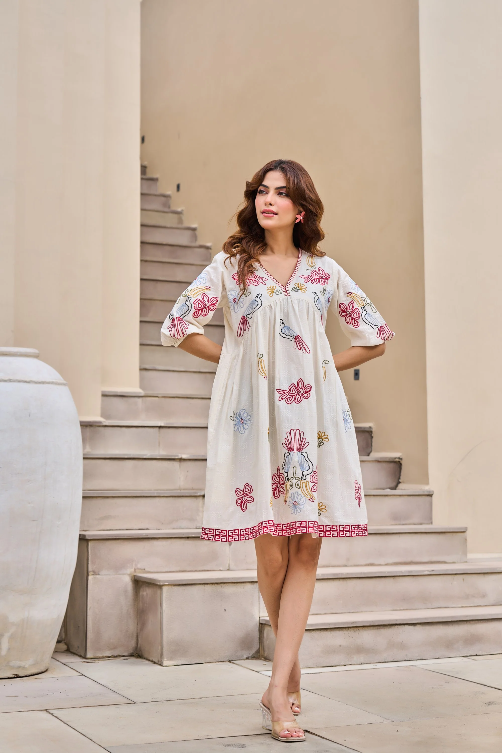 Tiara Daisy Embroidery cotton dress - Image 6