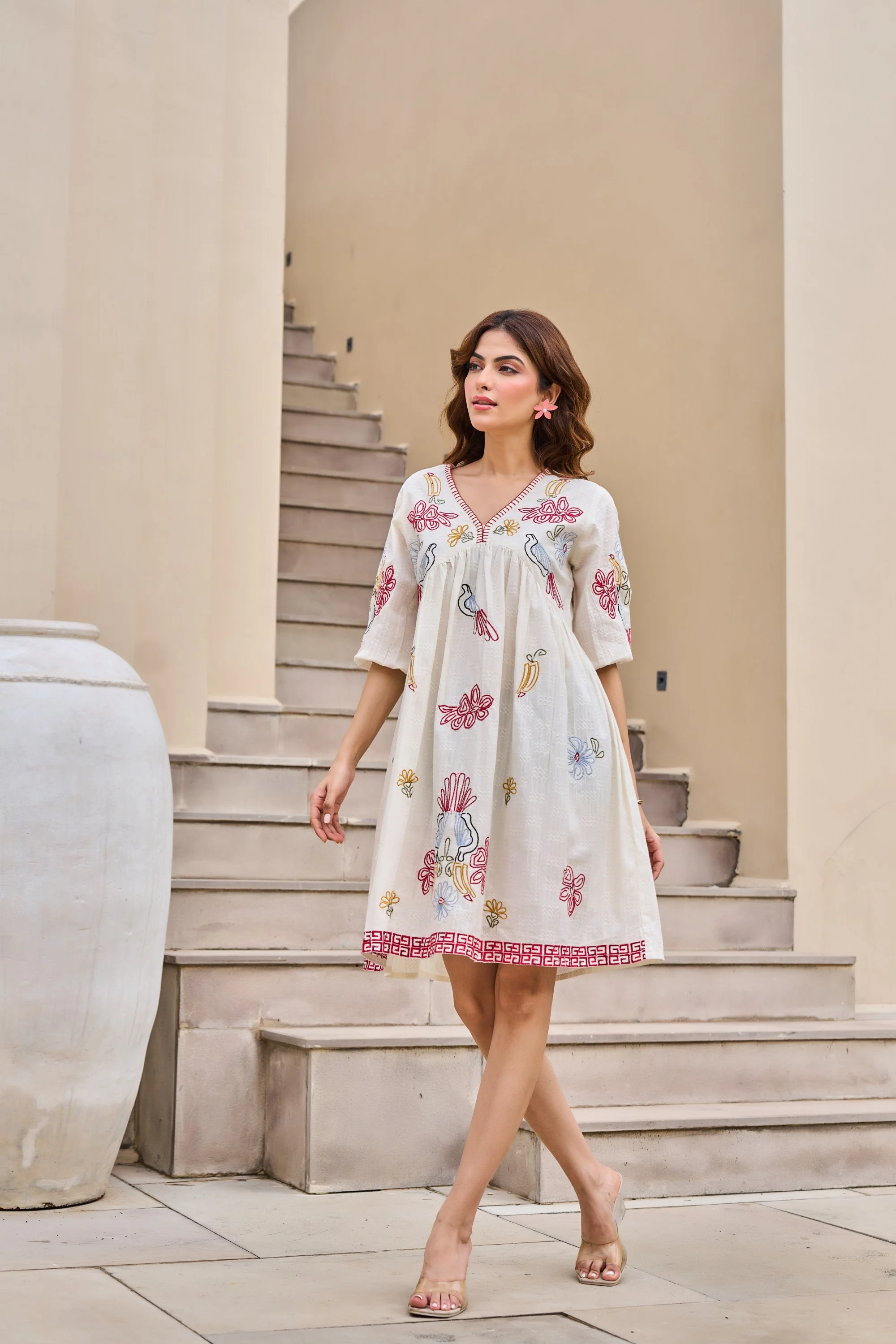 Tiara Daisy Embroidery cotton dress - Image 8