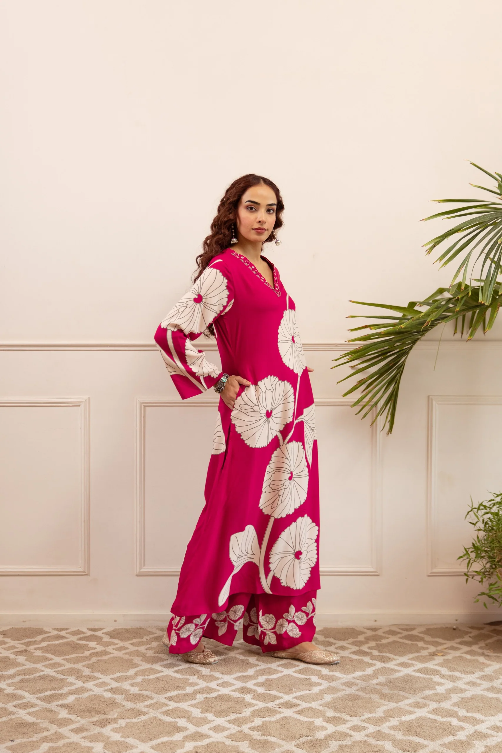 Kabool punch cotton kurta pant set - Image 4