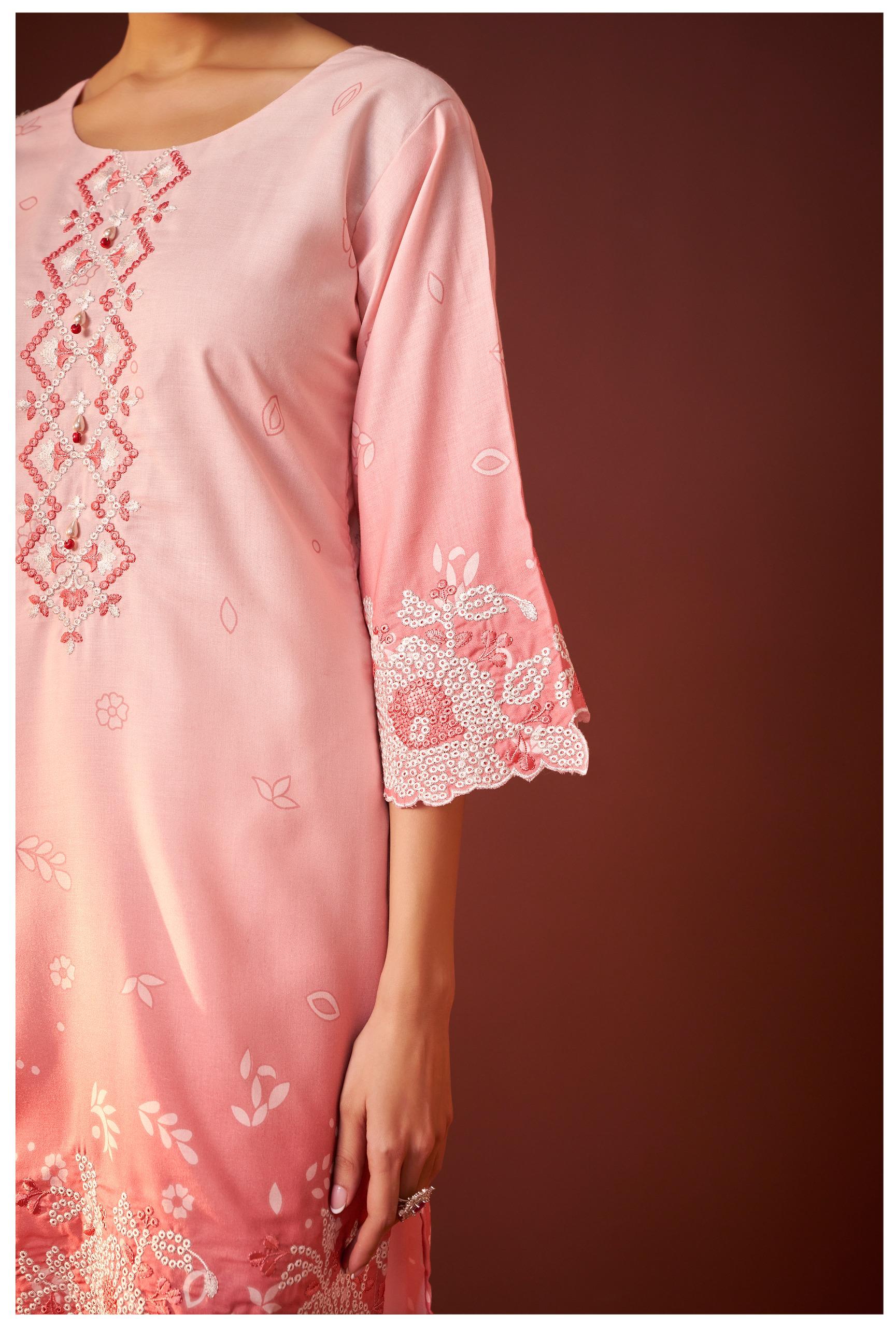 Ira salmon embroidery co-ord set - Image 5