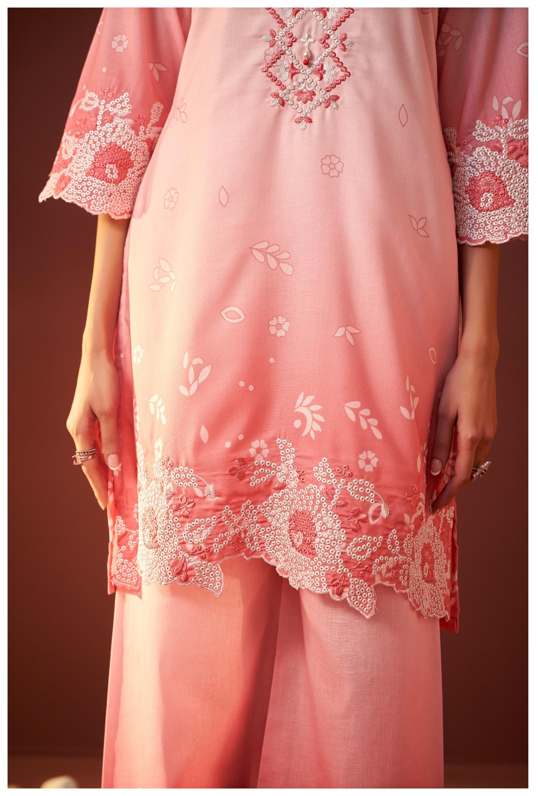 Ira salmon embroidery co-ord set - Image 6