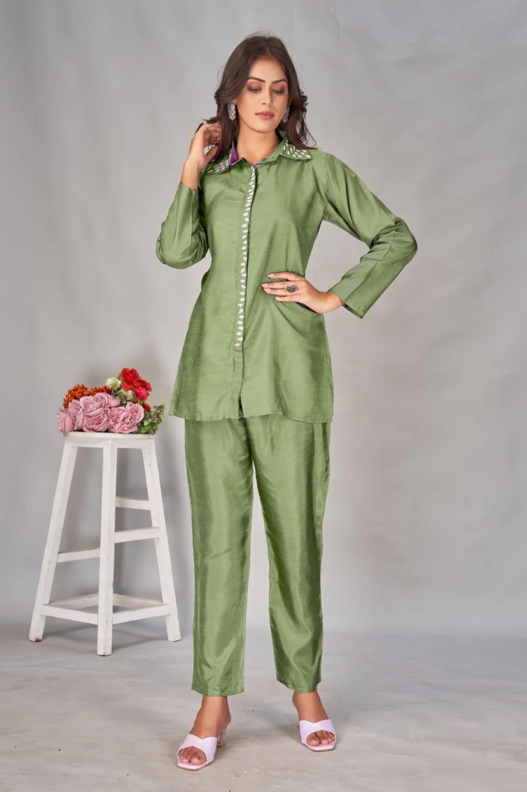 Divya Fern Work co-ord set - Image 4