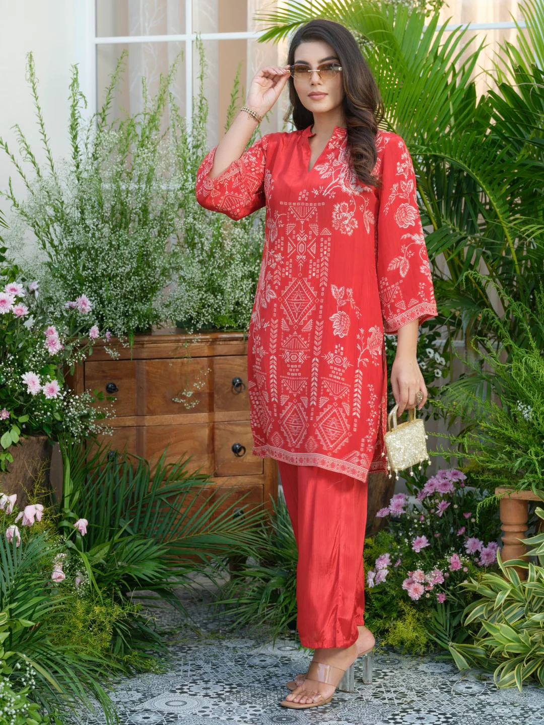 Palash crimson co-ord set - Image 10