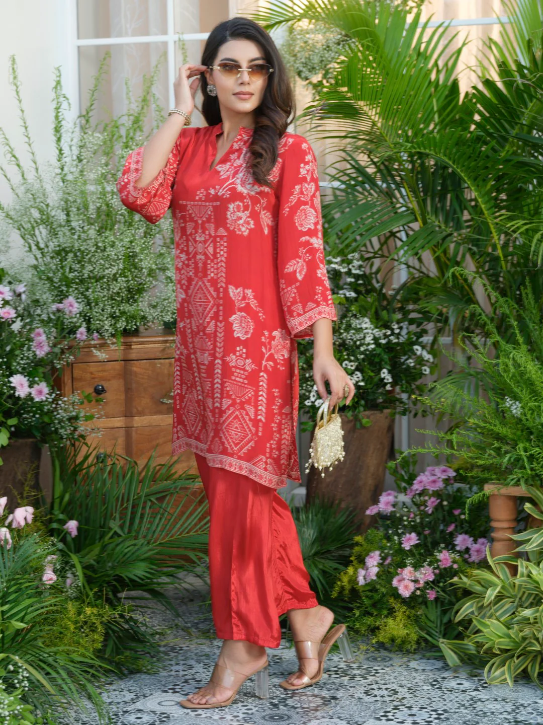 Palash crimson co-ord set - Image 11