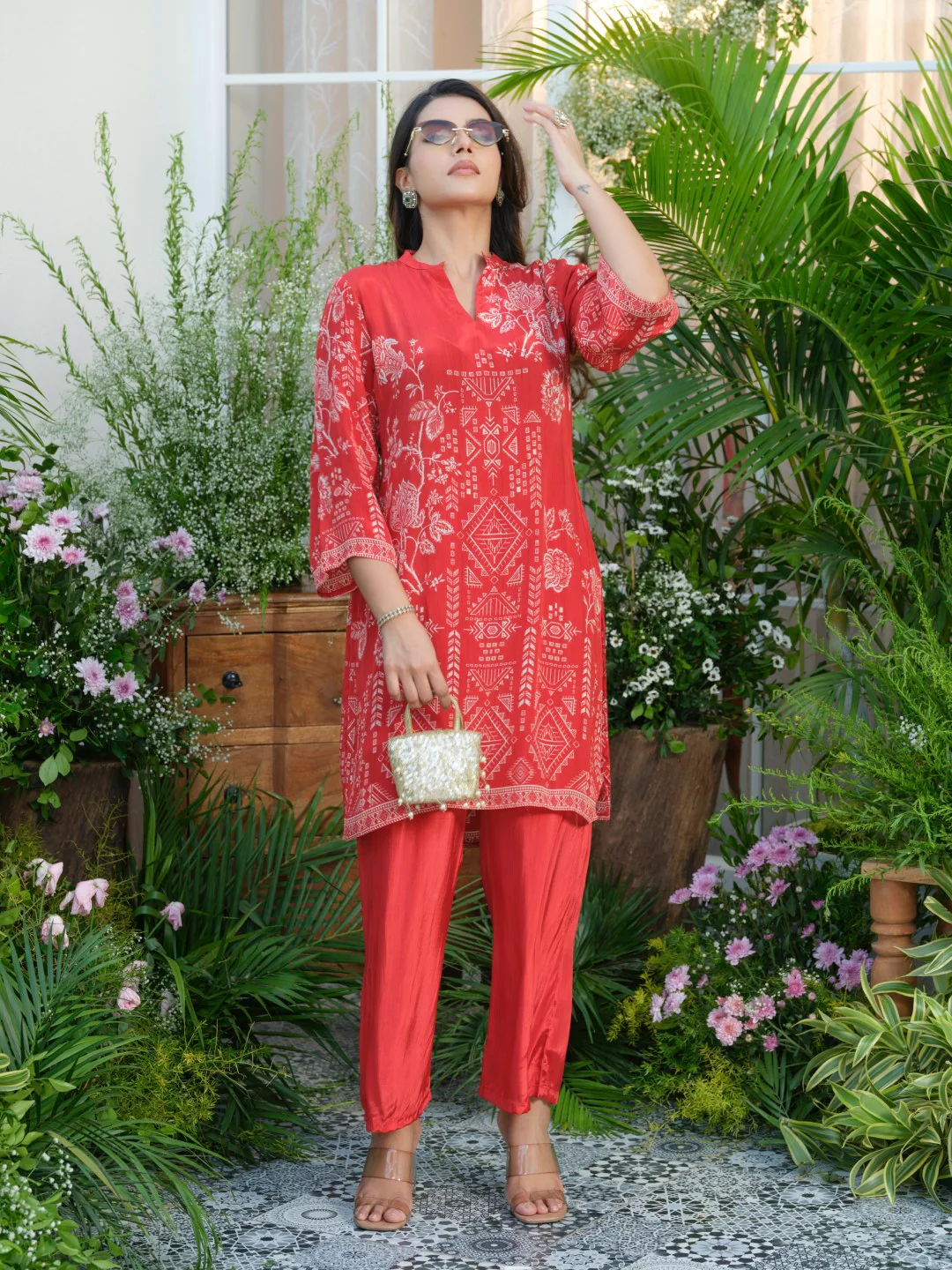 Palash crimson co-ord set - Image 14