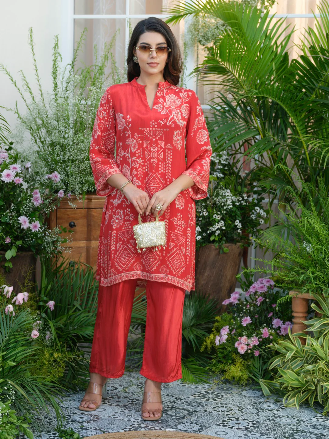 Palash crimson co-ord set - Image 15