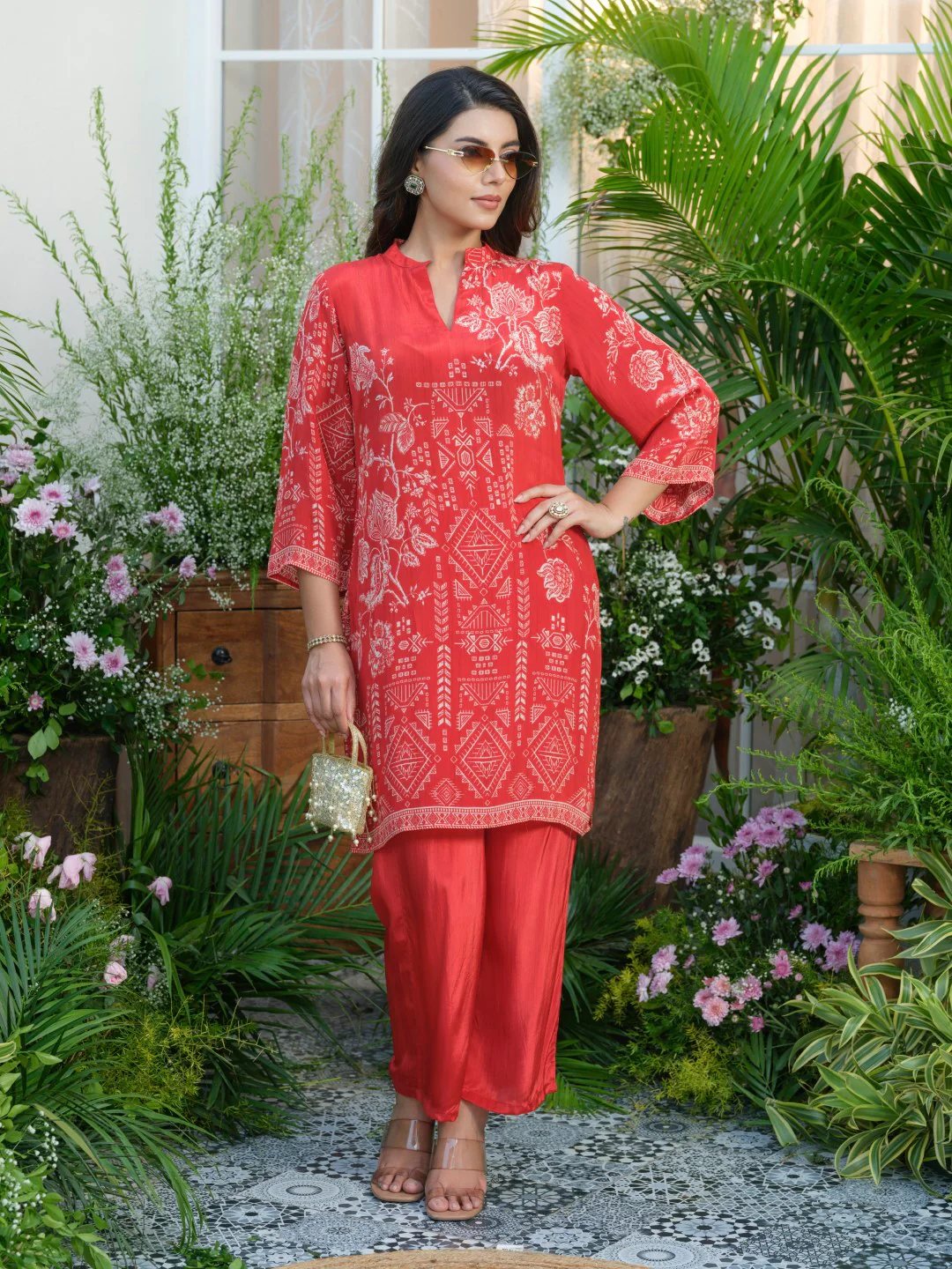 Palash crimson co-ord set - Image 17