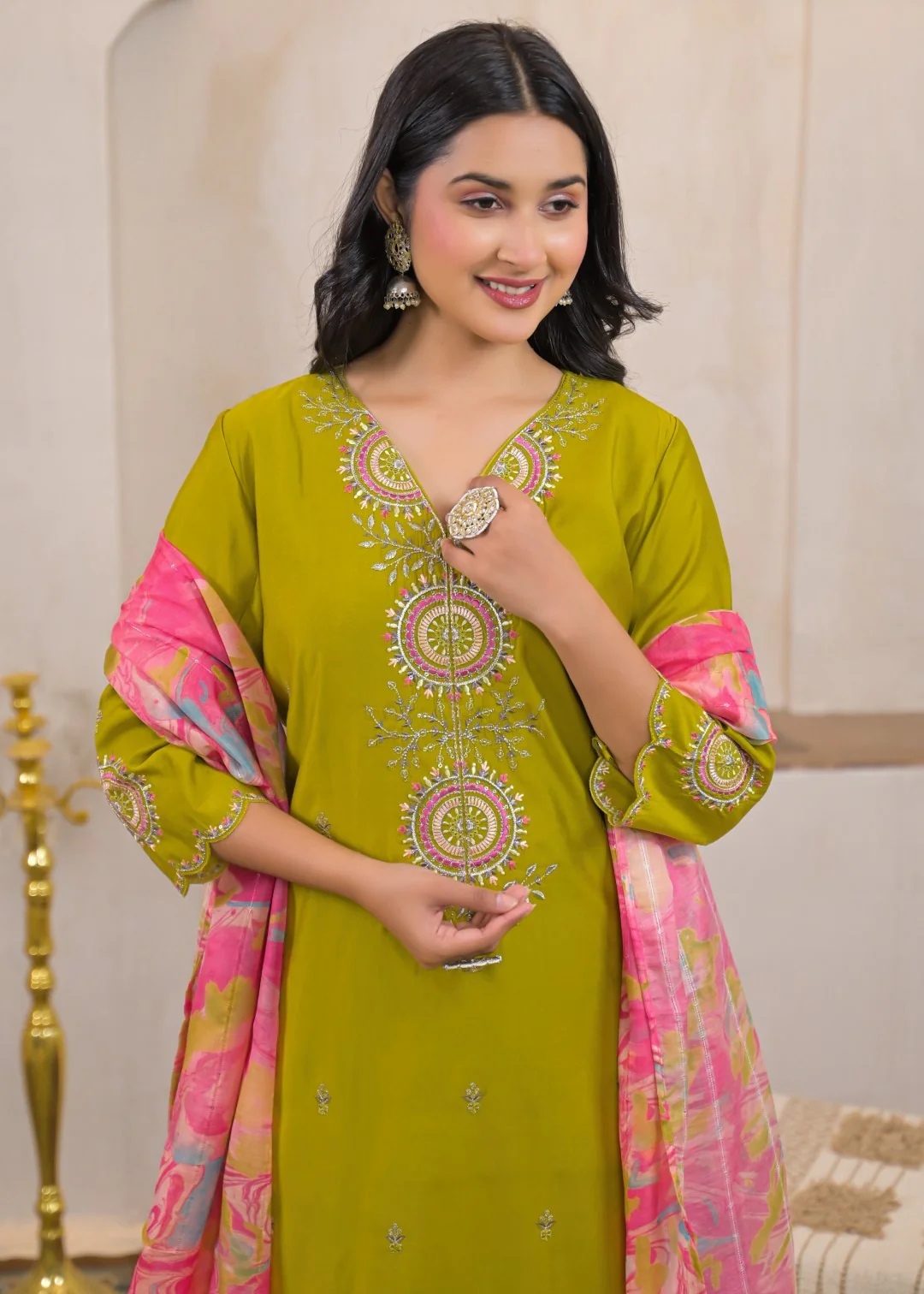 Ivy Zest Embroidered Suit Set - Image 2