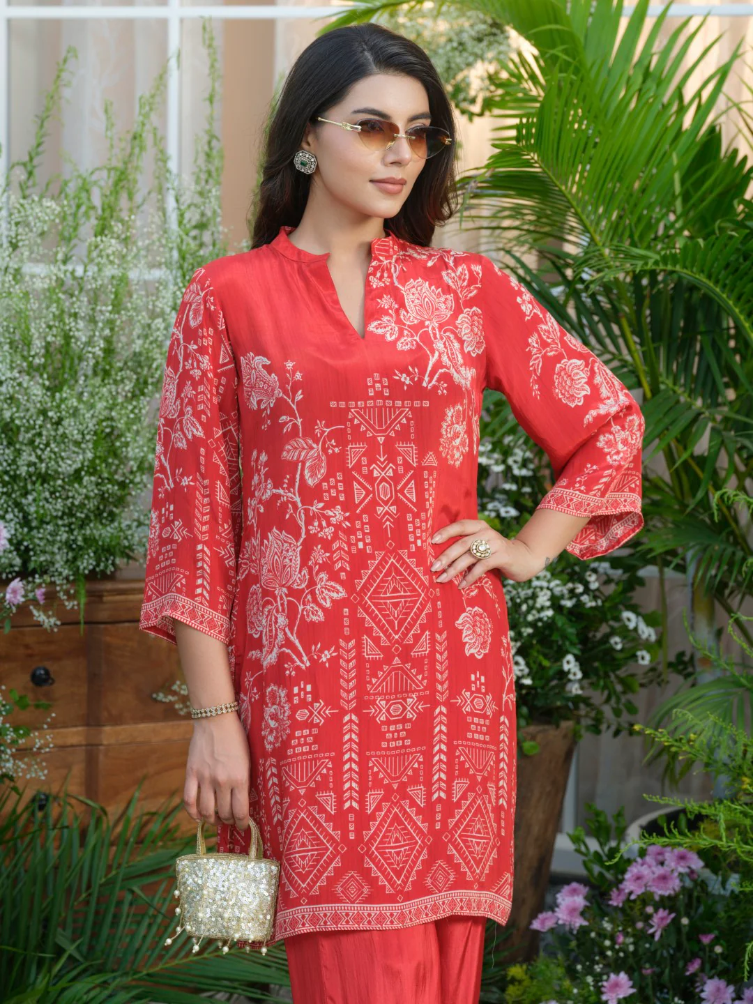 Palash crimson co-ord set - Image 2