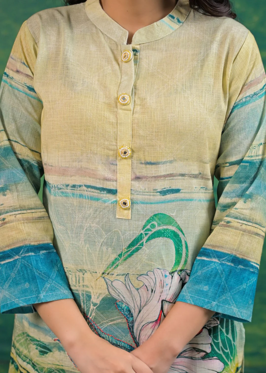 Shanti Lime Printed Co-ord Set - Image 6