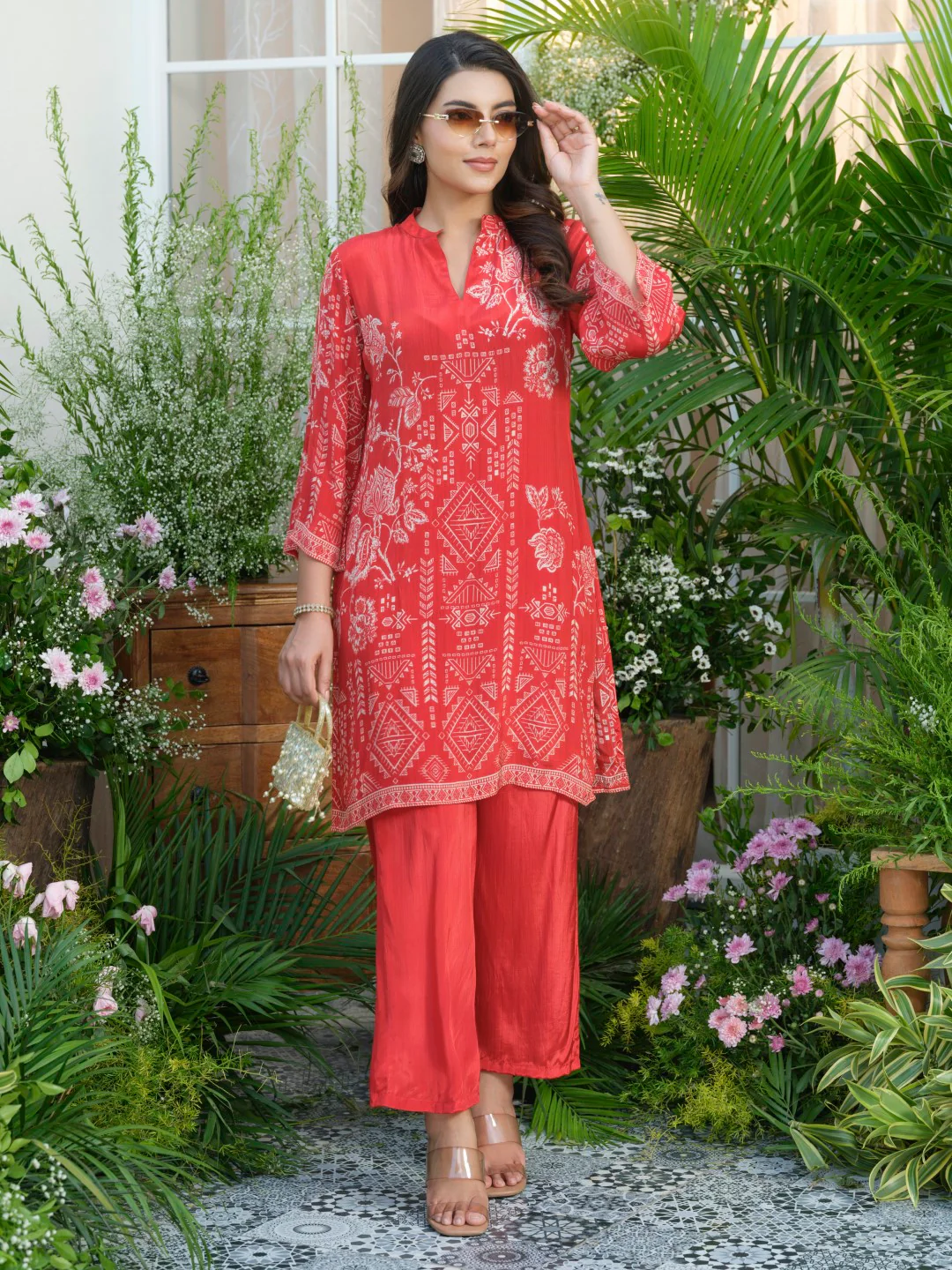Palash crimson co-ord set - Image 4