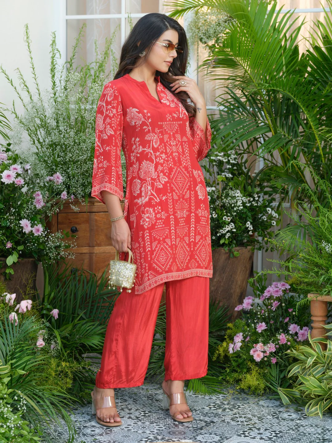 Palash crimson co-ord set - Image 7