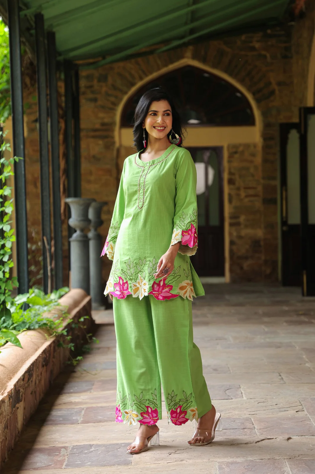 Mahua Kelly applique cotton Co-ord set - Image 10