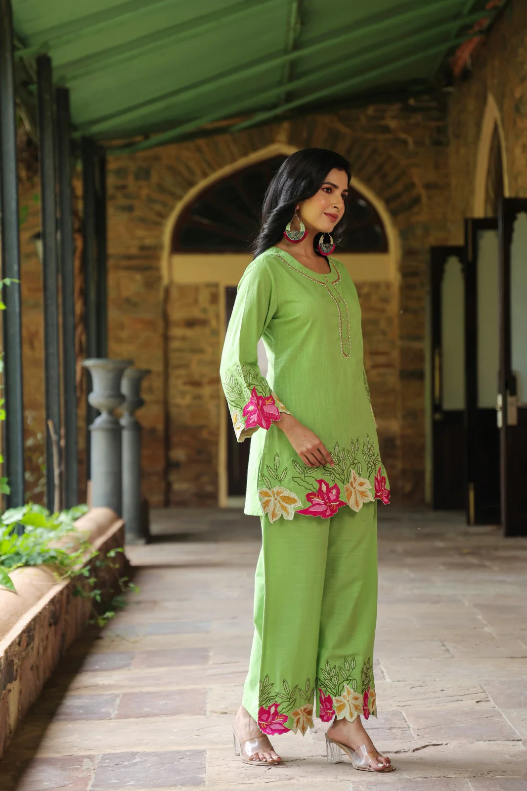 Mahua Kelly applique cotton Co-ord set - Image 13