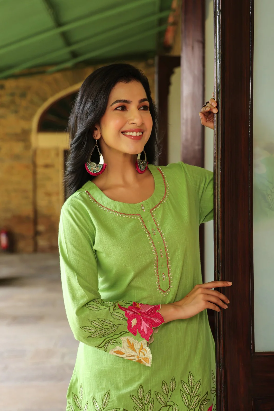 Mahua Kelly applique cotton Co-ord set - Image 14