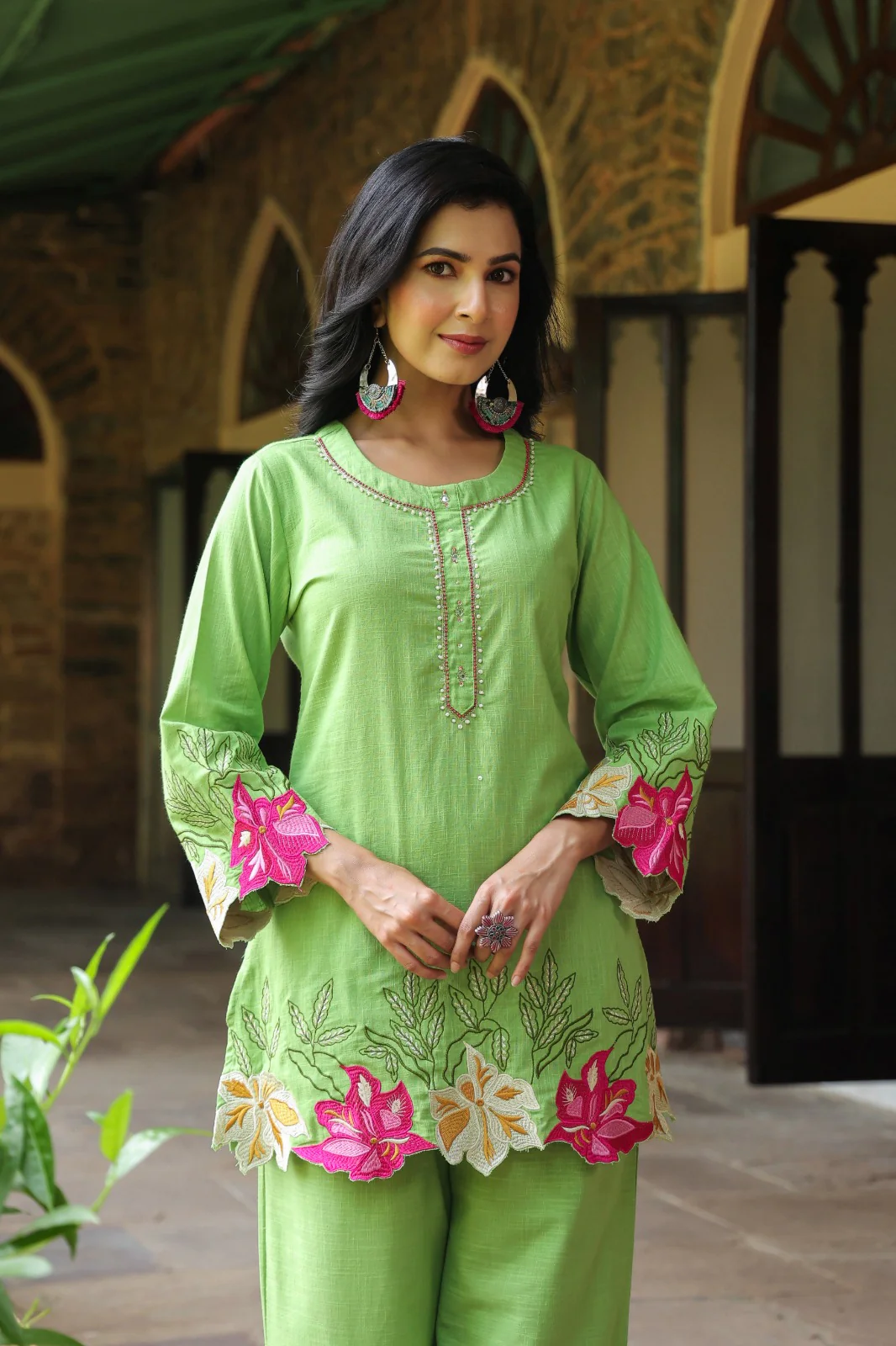 Mahua Kelly applique cotton Co-ord set - Image 17