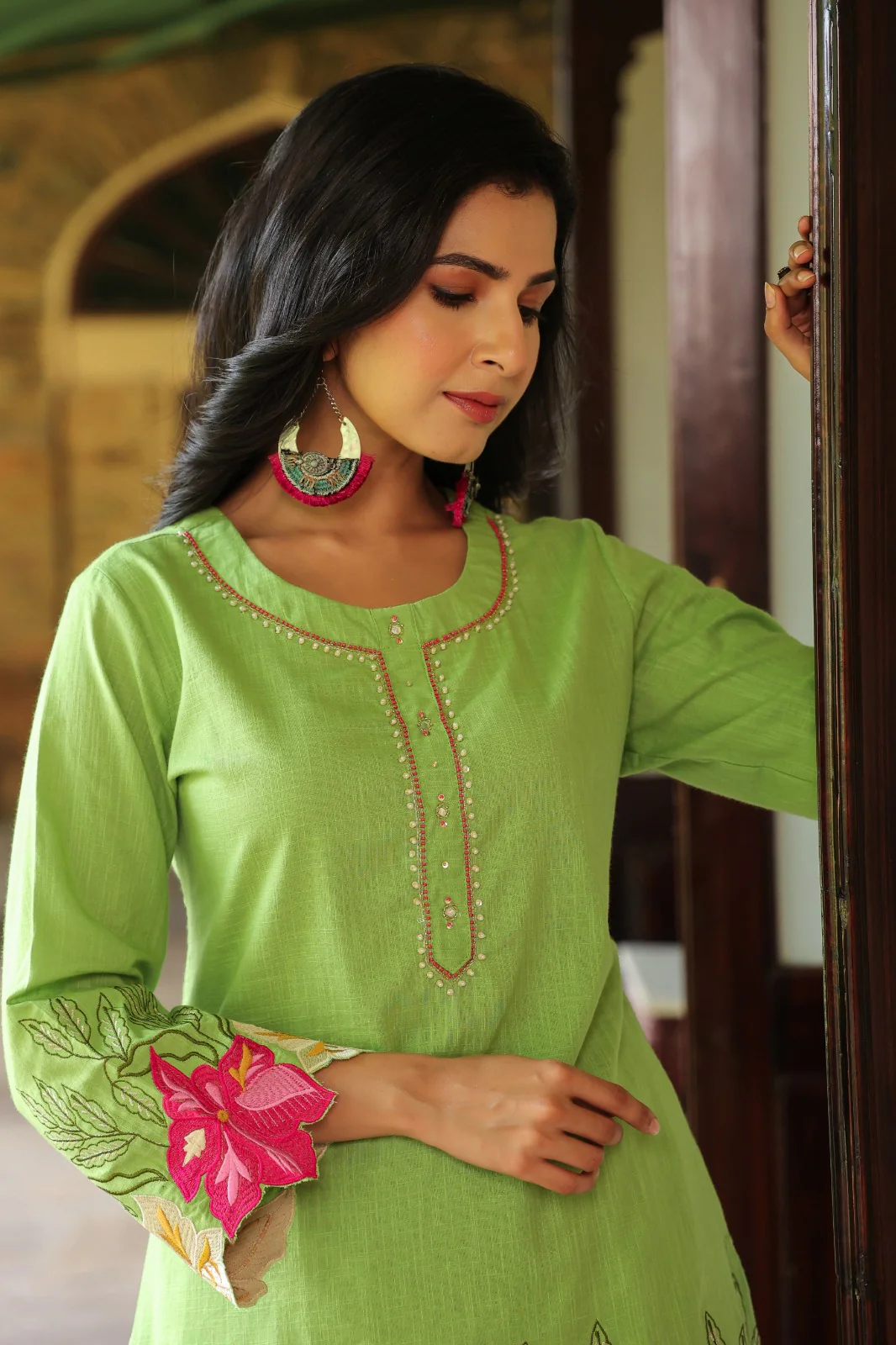 Mahua Kelly applique cotton Co-ord set - Image 2