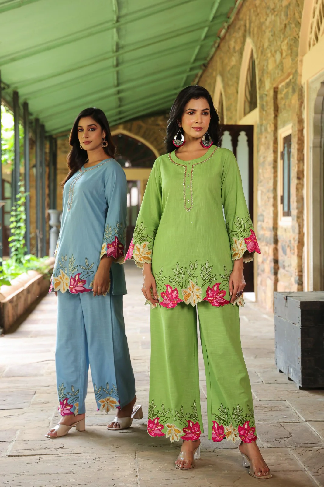 Mahua Kelly applique cotton Co-ord set - Image 21