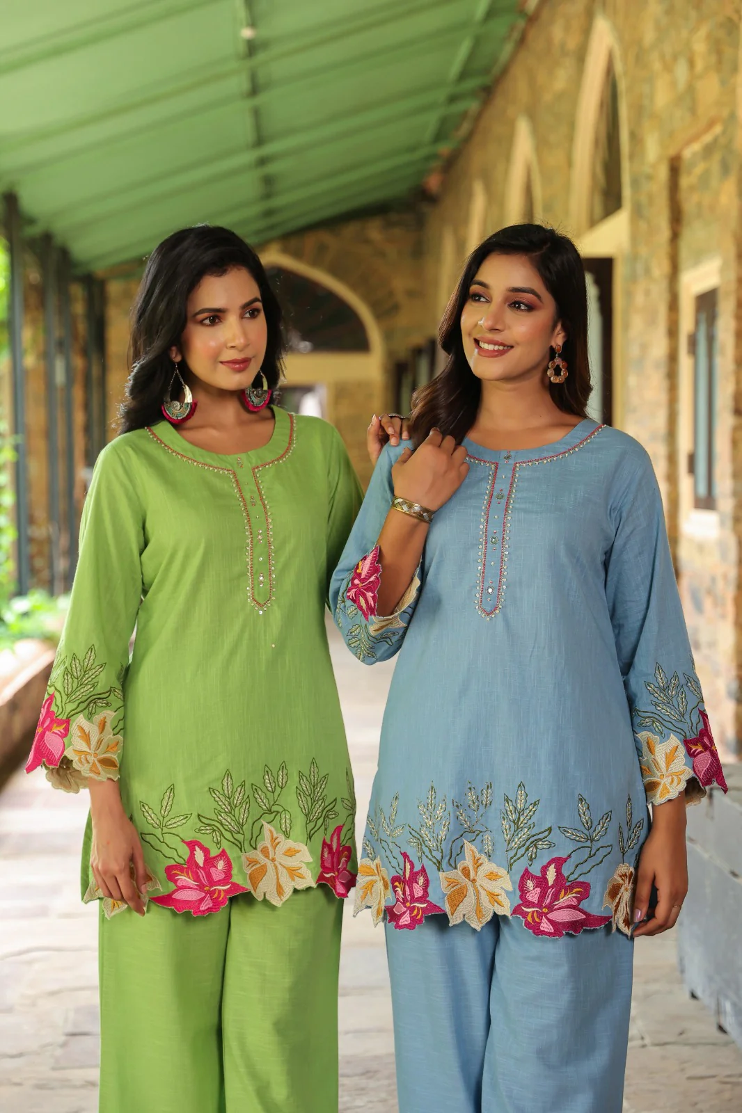 Mahua Kelly applique cotton Co-ord set - Image 22