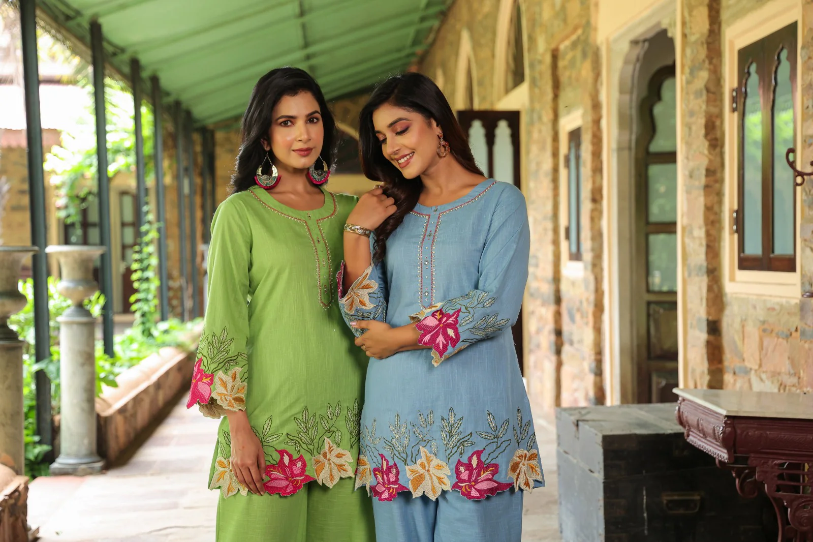 Mahua Kelly applique cotton Co-ord set - Image 26