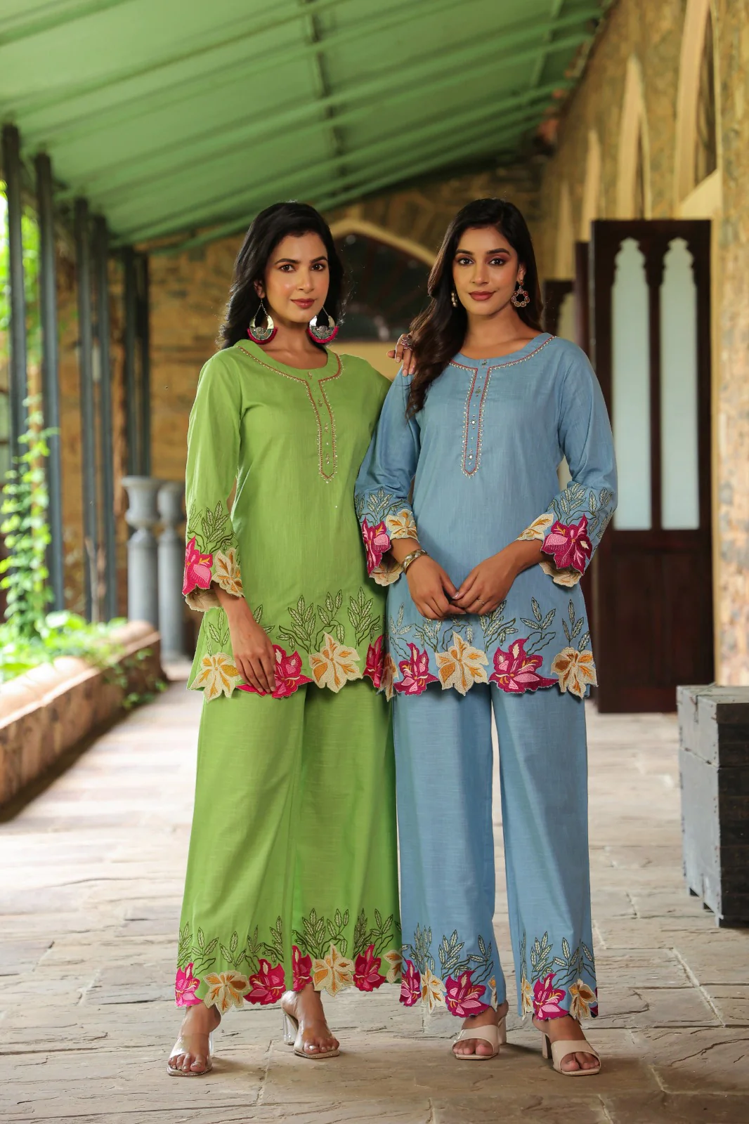 Mahua Kelly applique cotton Co-ord set - Image 33