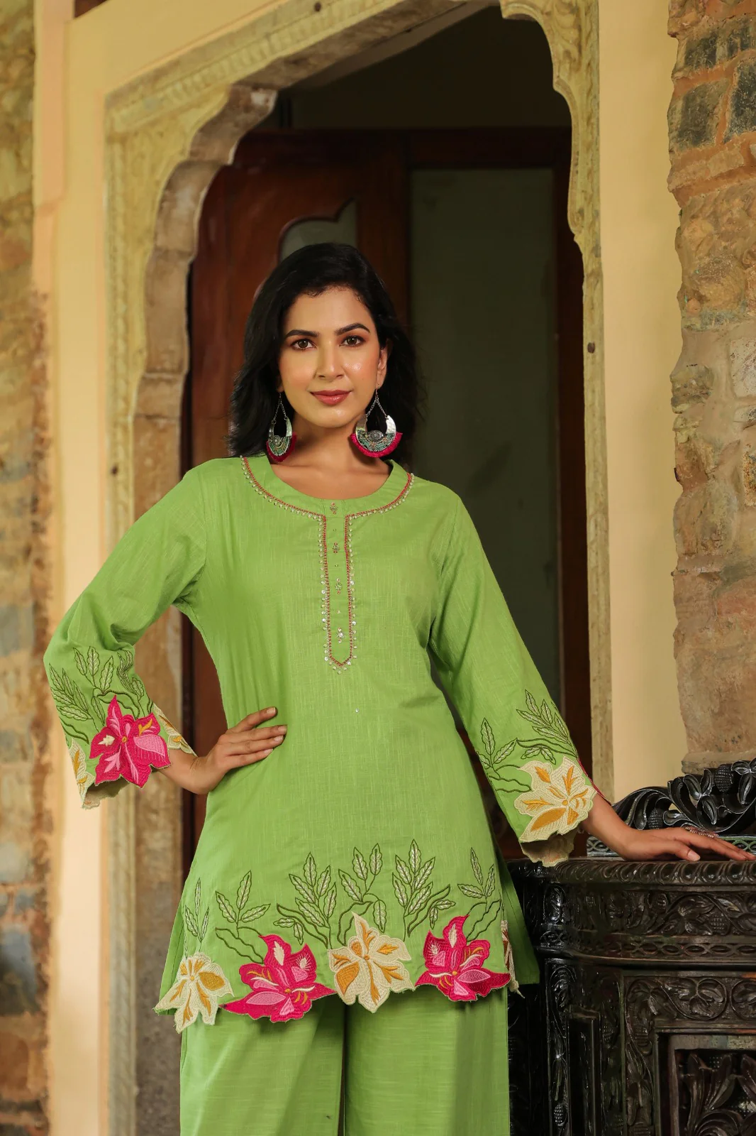 Mahua Kelly applique cotton Co-ord set - Image 6