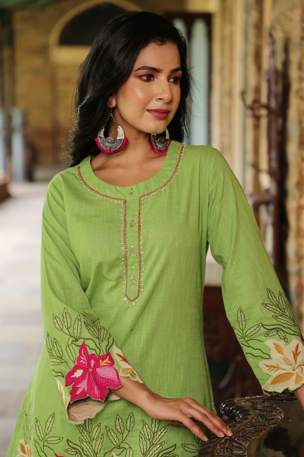 Mahua Kelly applique cotton Co-ord set - Image 8