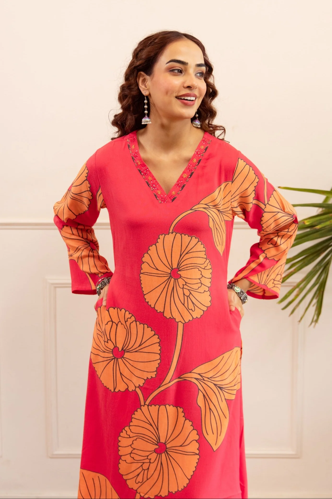 Kabool tomatoes printed kurta pant set - Image 2