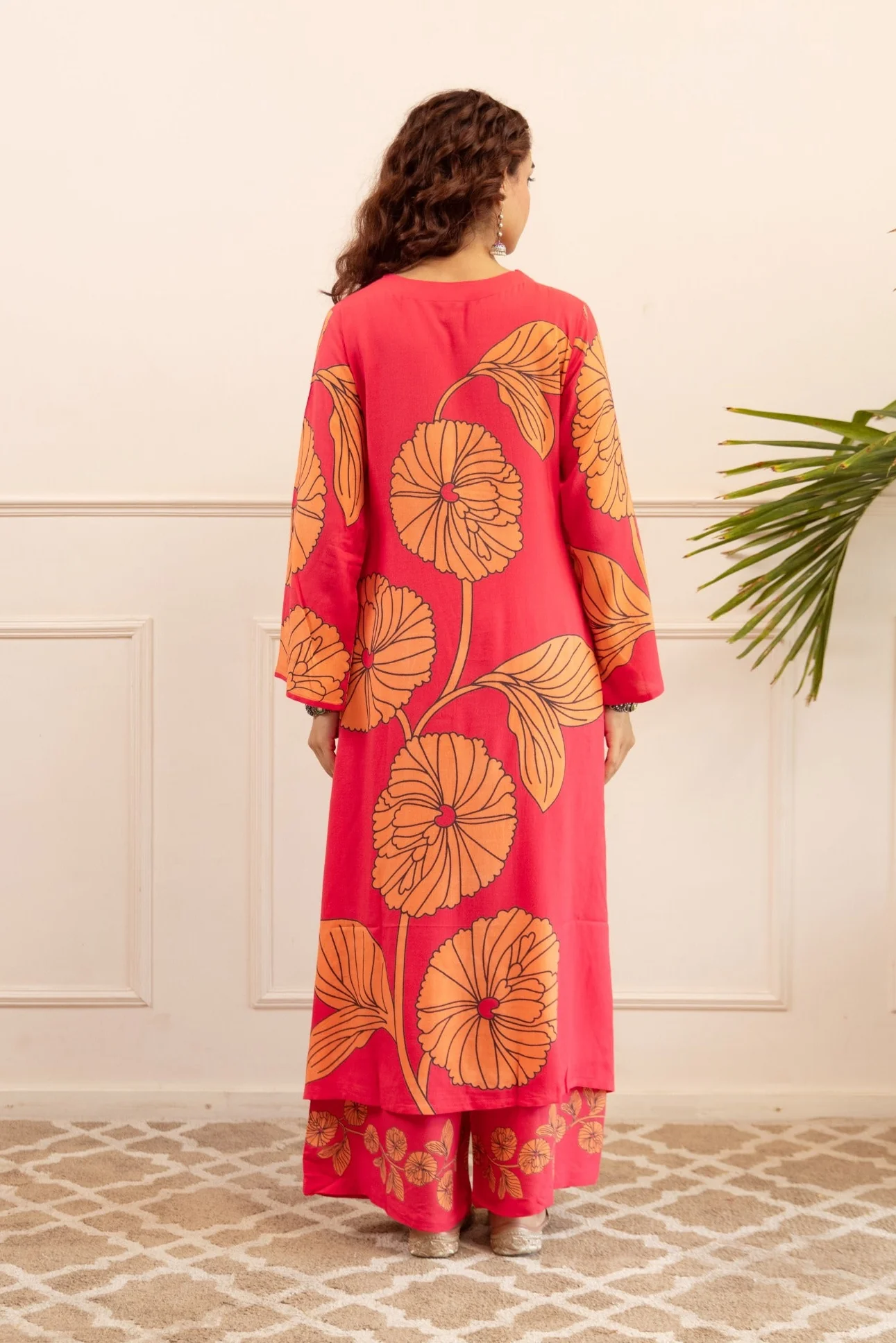 Kabool tomatoes printed kurta pant set - Image 3