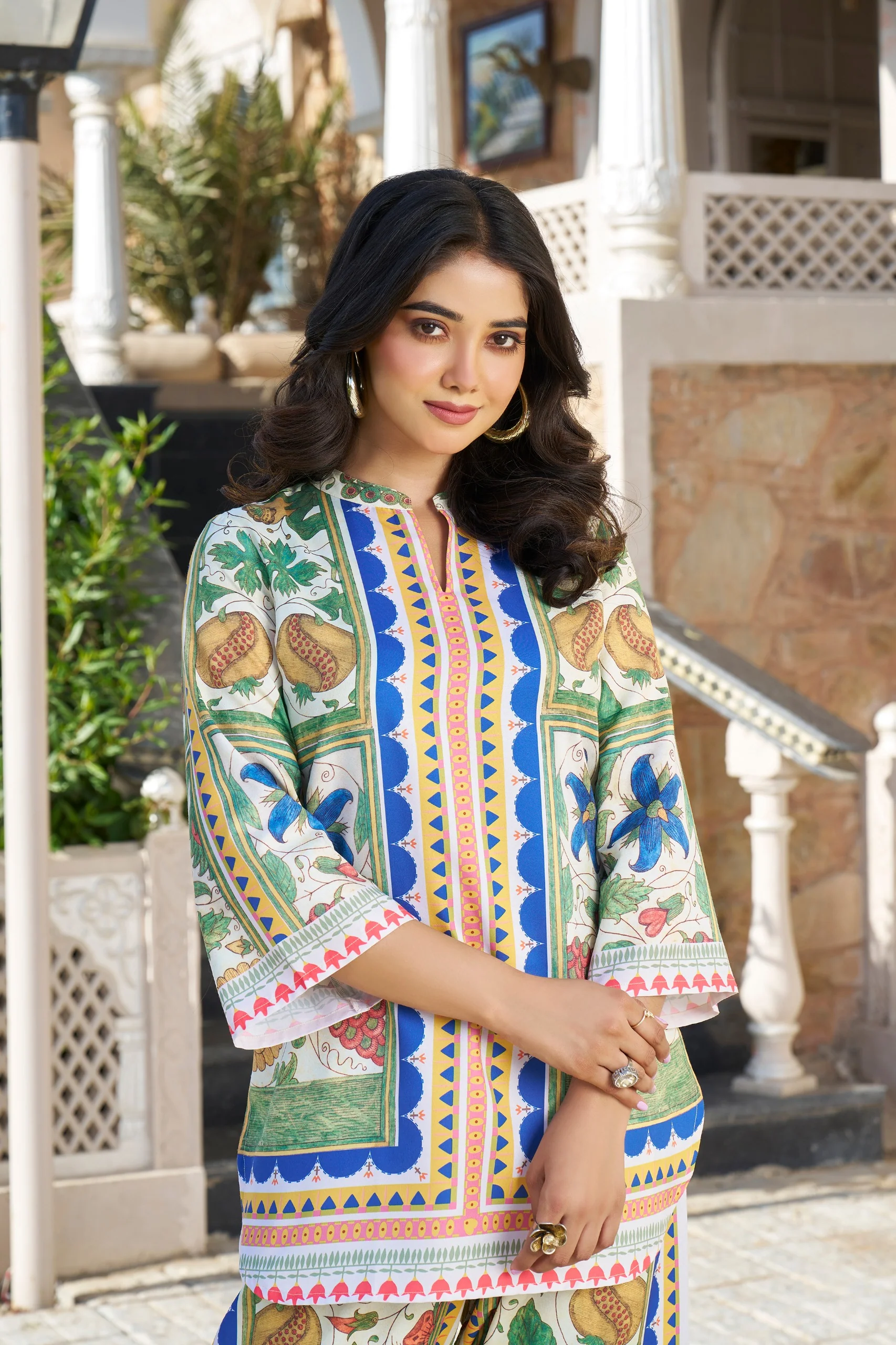 Vastramaya Rainbow cotton Co-ord set - Image 2