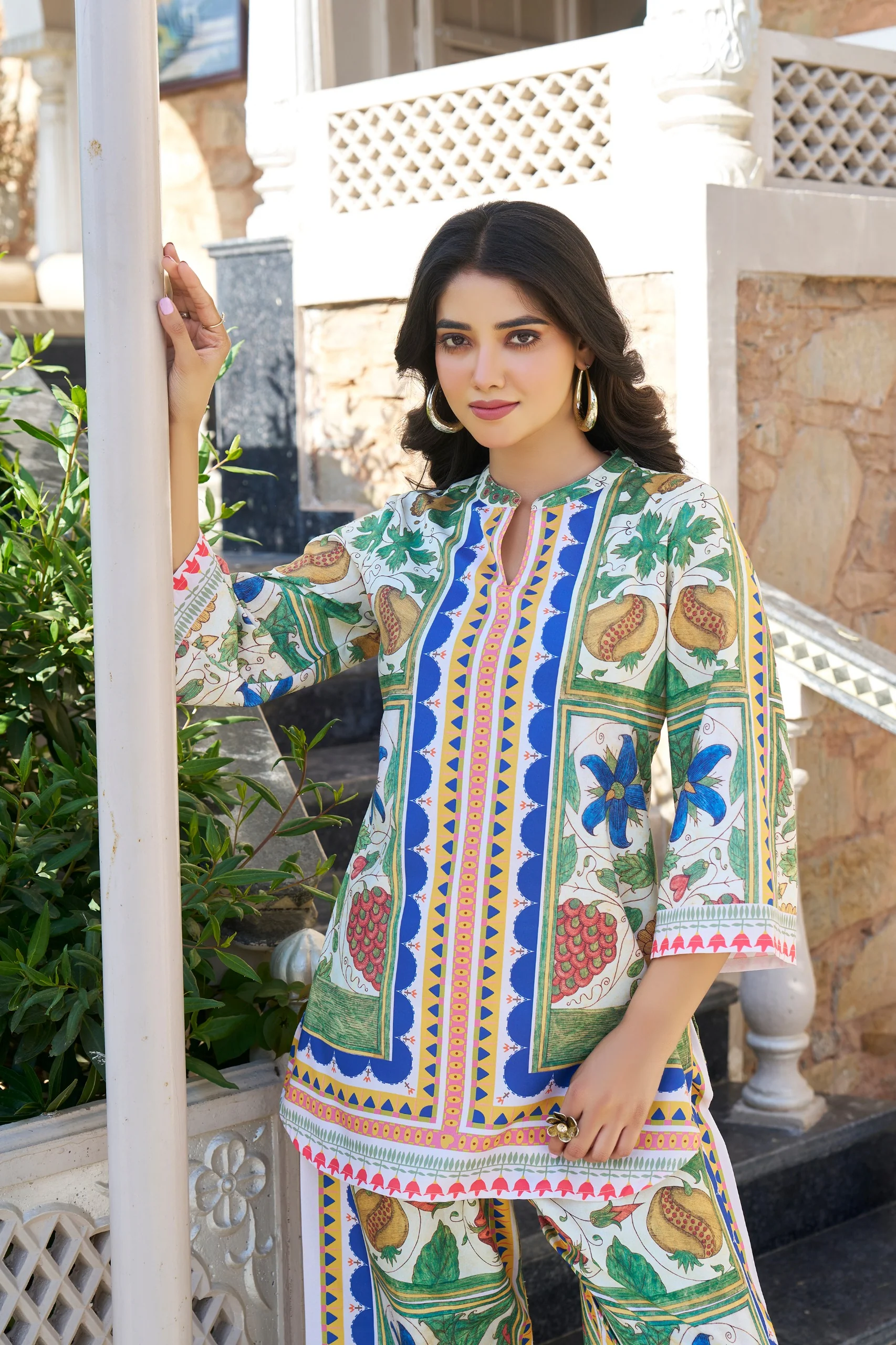 Vastramaya Rainbow cotton Co-ord set - Image 4