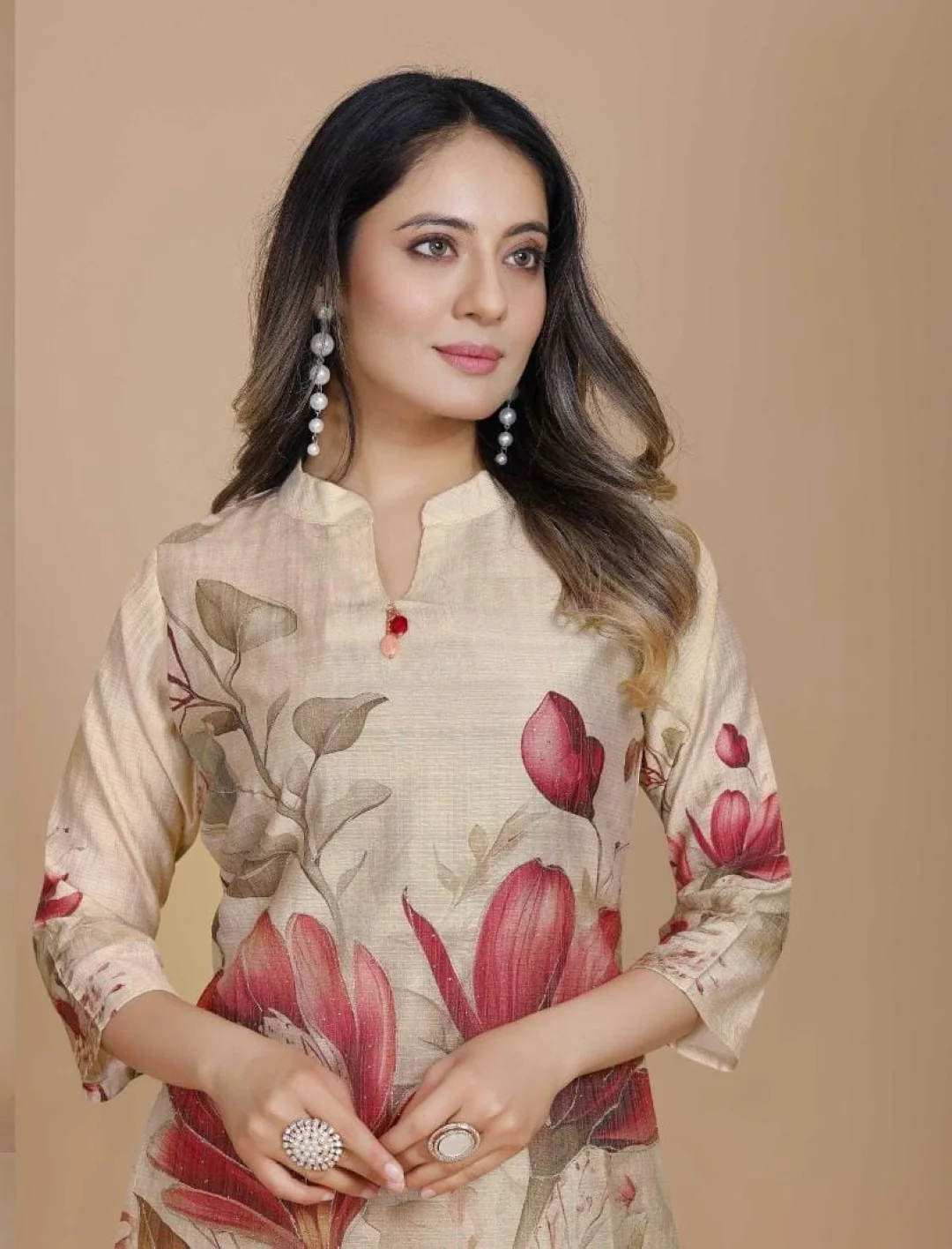 Malti dandelion printed work co-ord set - Image 2
