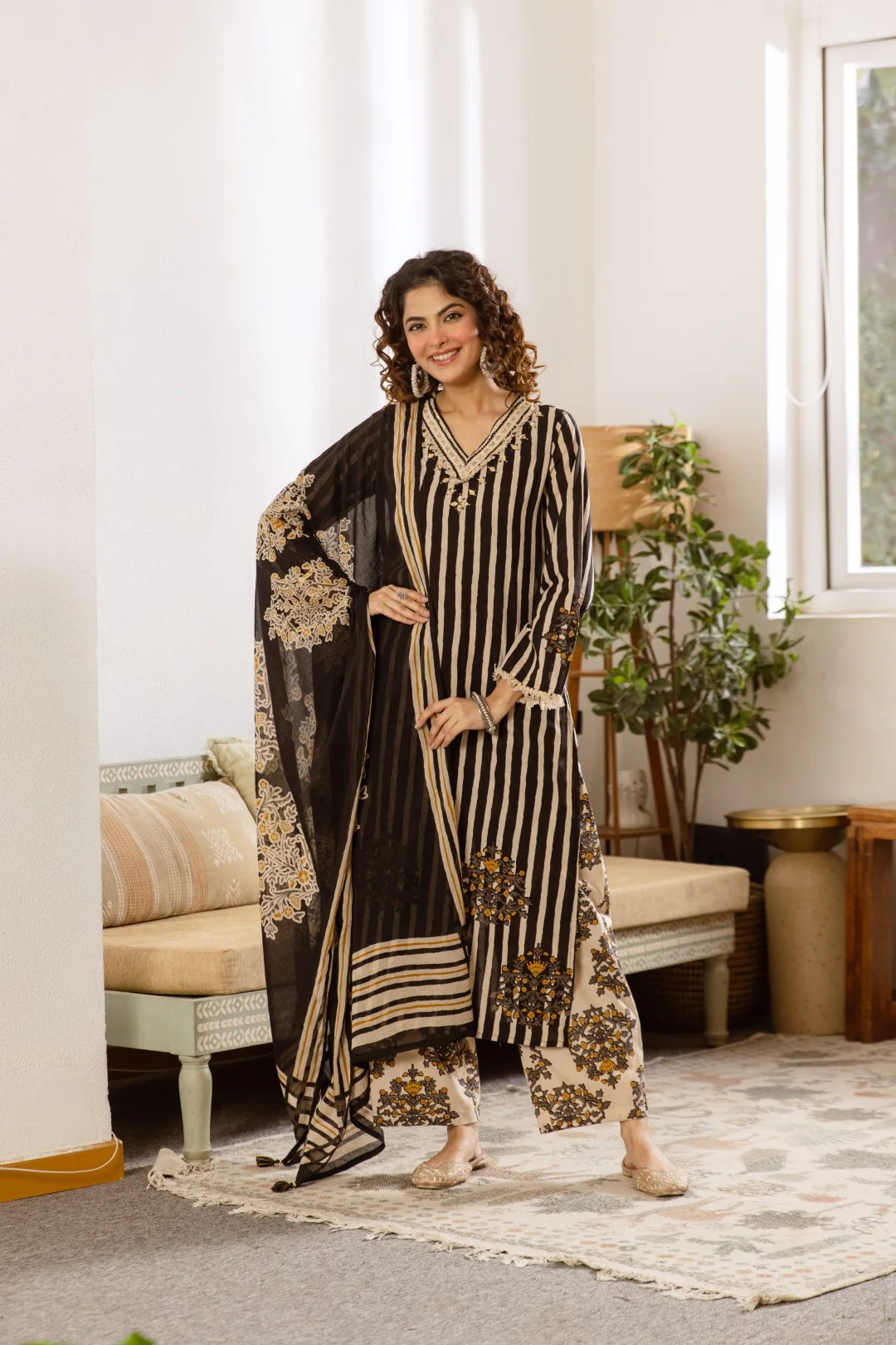 Kamli Sable Cotton Suit Set - Image 7