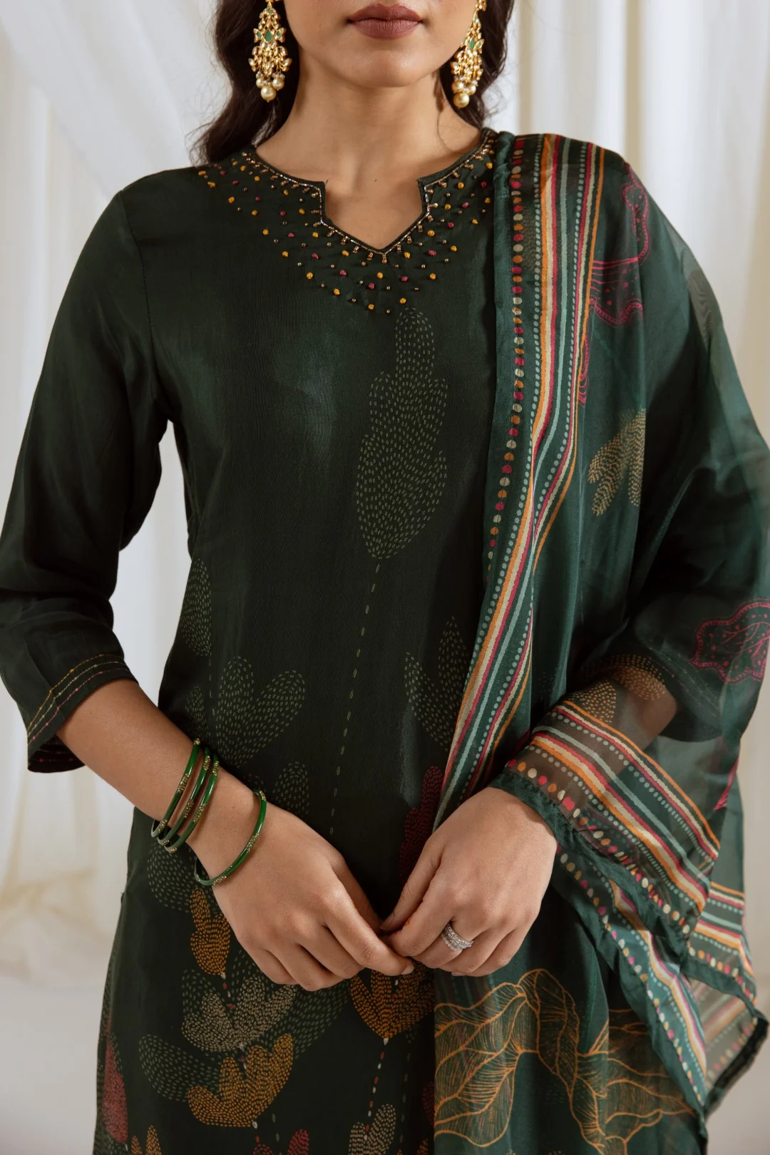 Saisha saber premium digital print muslin suit set - Image 4