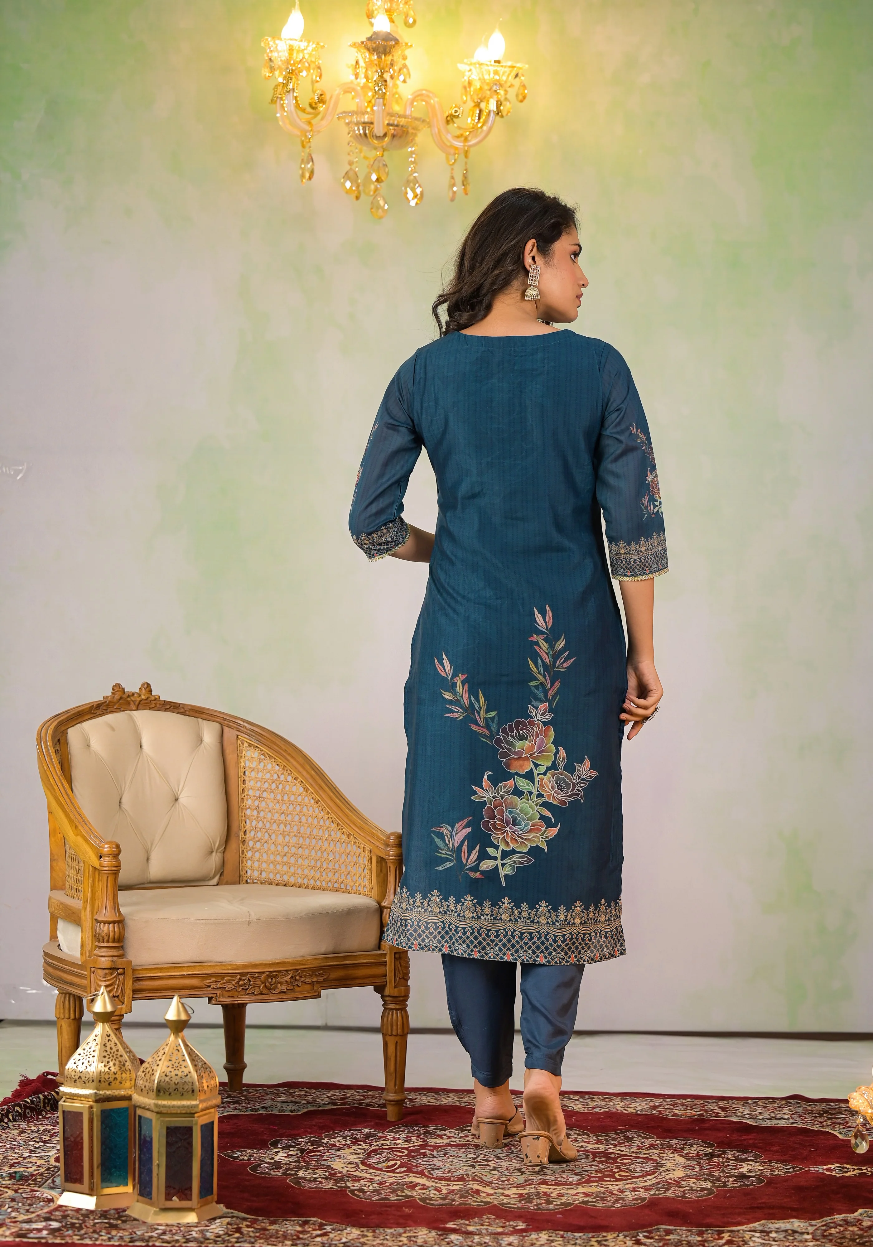 Rabha Royal Printed Suit Set - Image 3