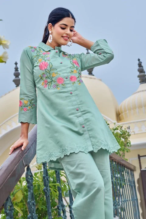 Darika Vivid Embroidery Co-ord Set - Image 2