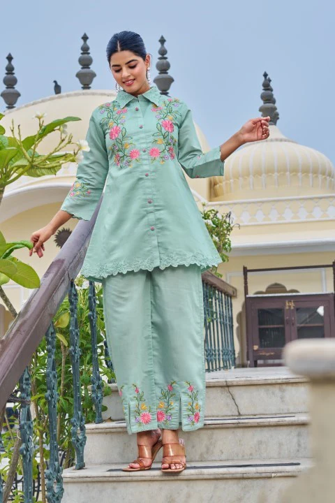 Darika Vivid Embroidery Co-ord Set - Image 6