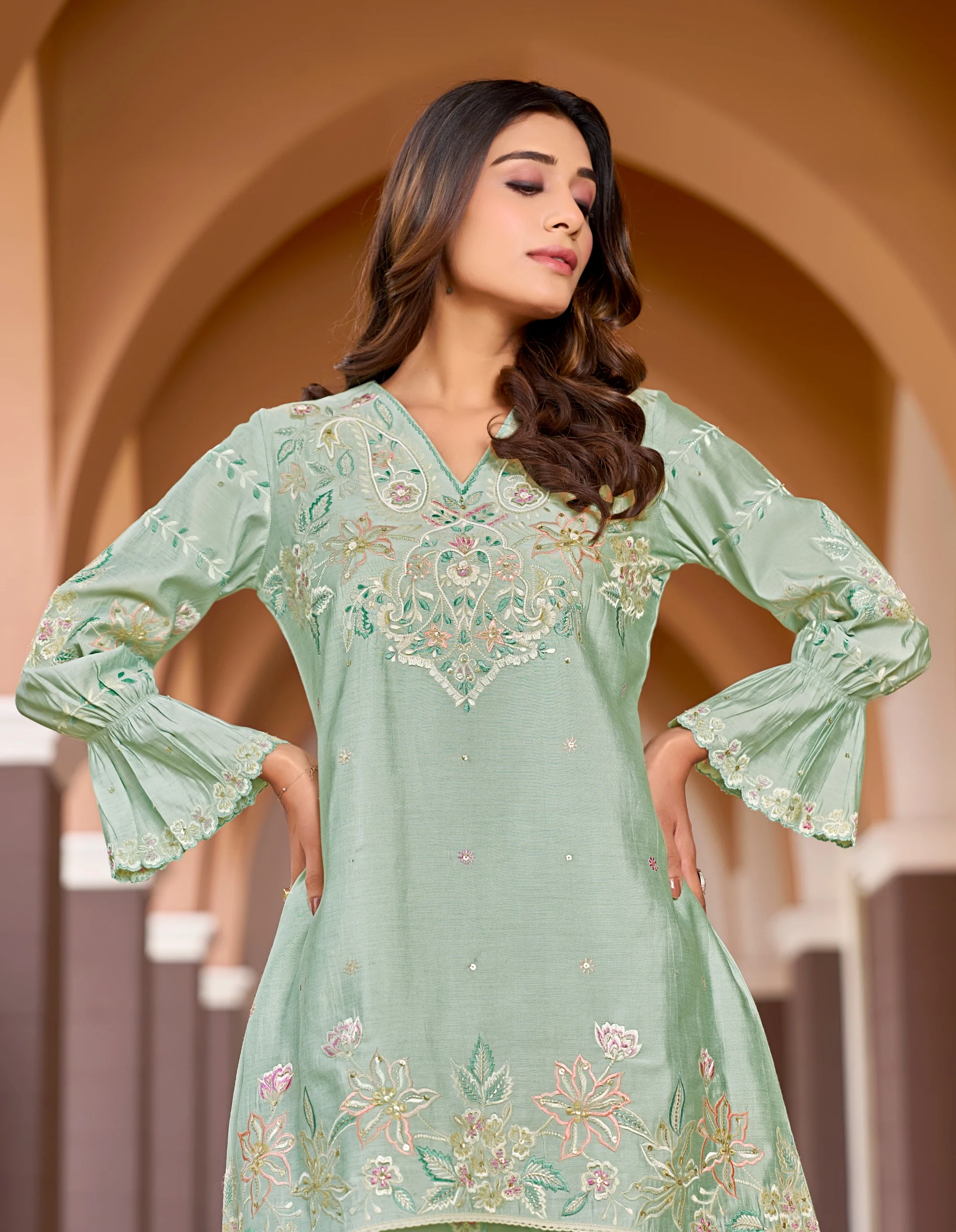 Ayat Minty Embroidery Co-ord Set - Image 2