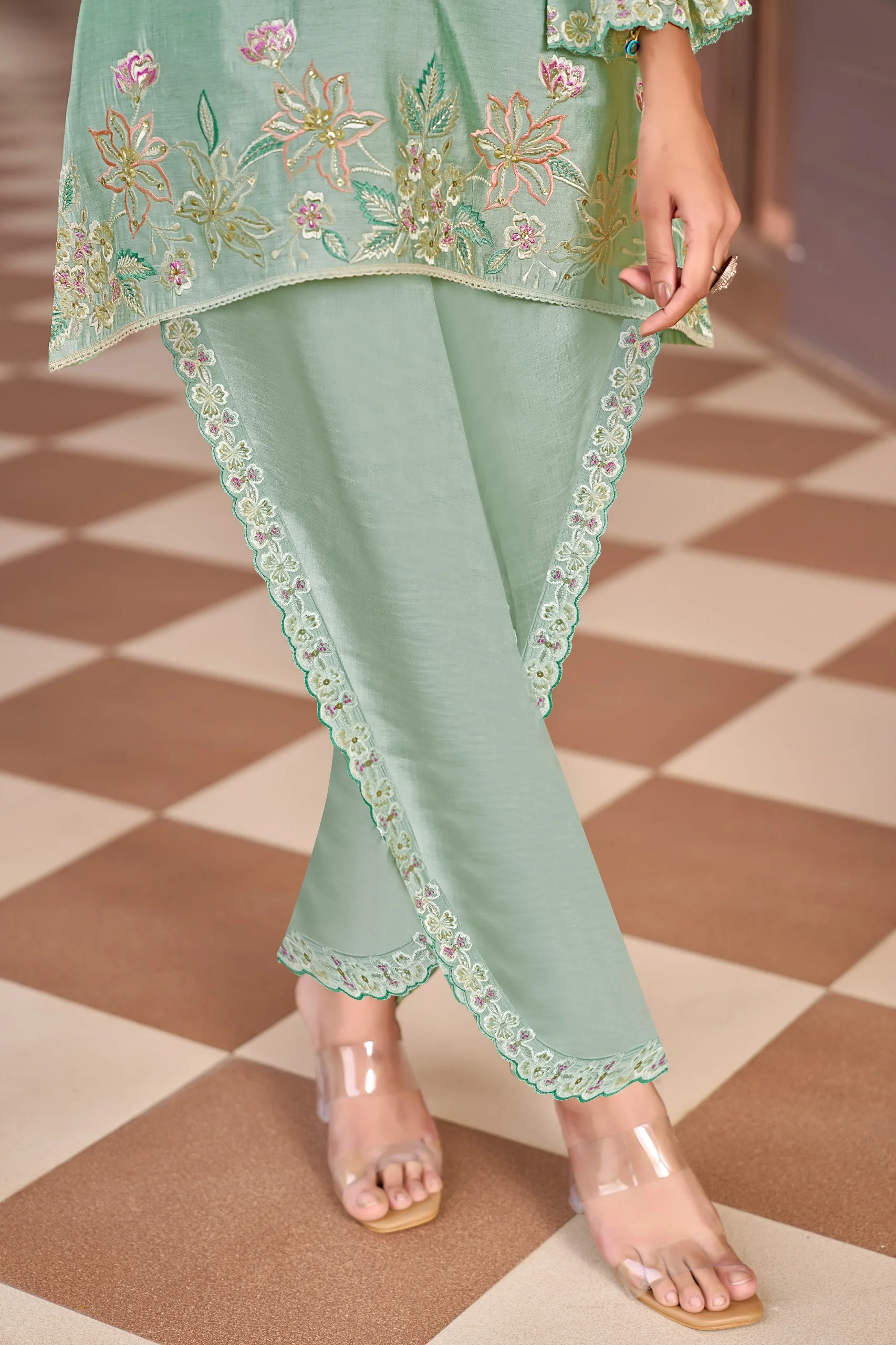 Ayat Minty Embroidery Co-ord Set - Image 3
