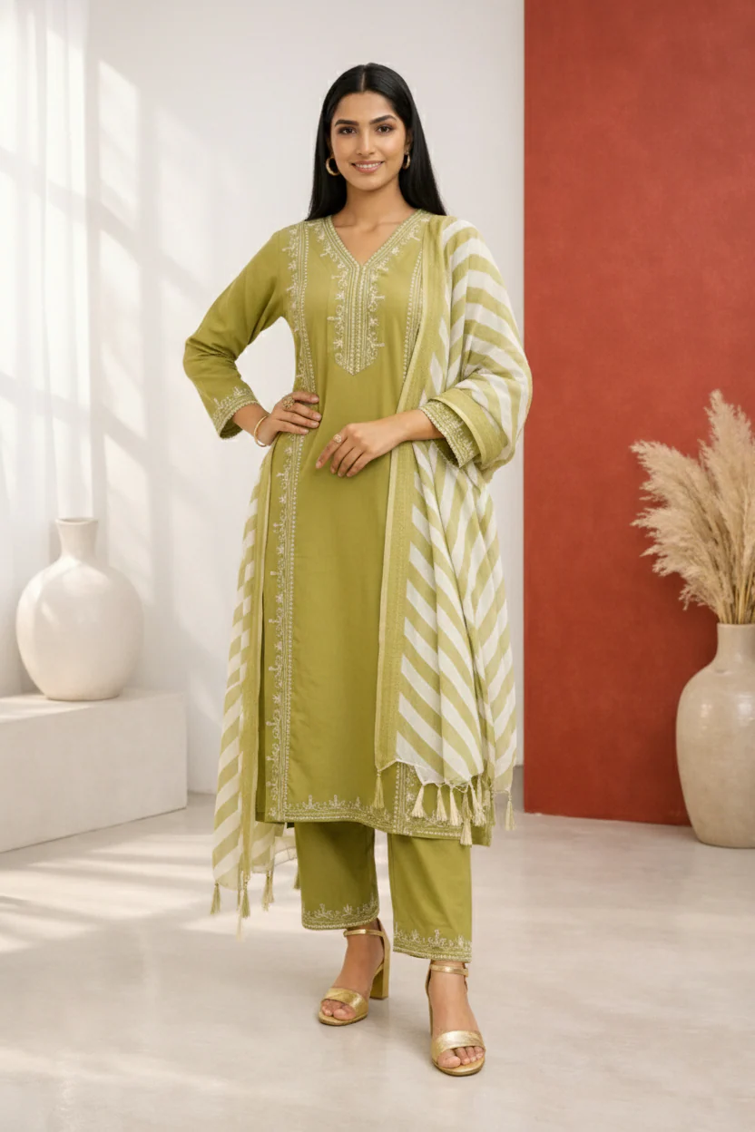 Molly Thyme Embroidered Suit Set - Image 5