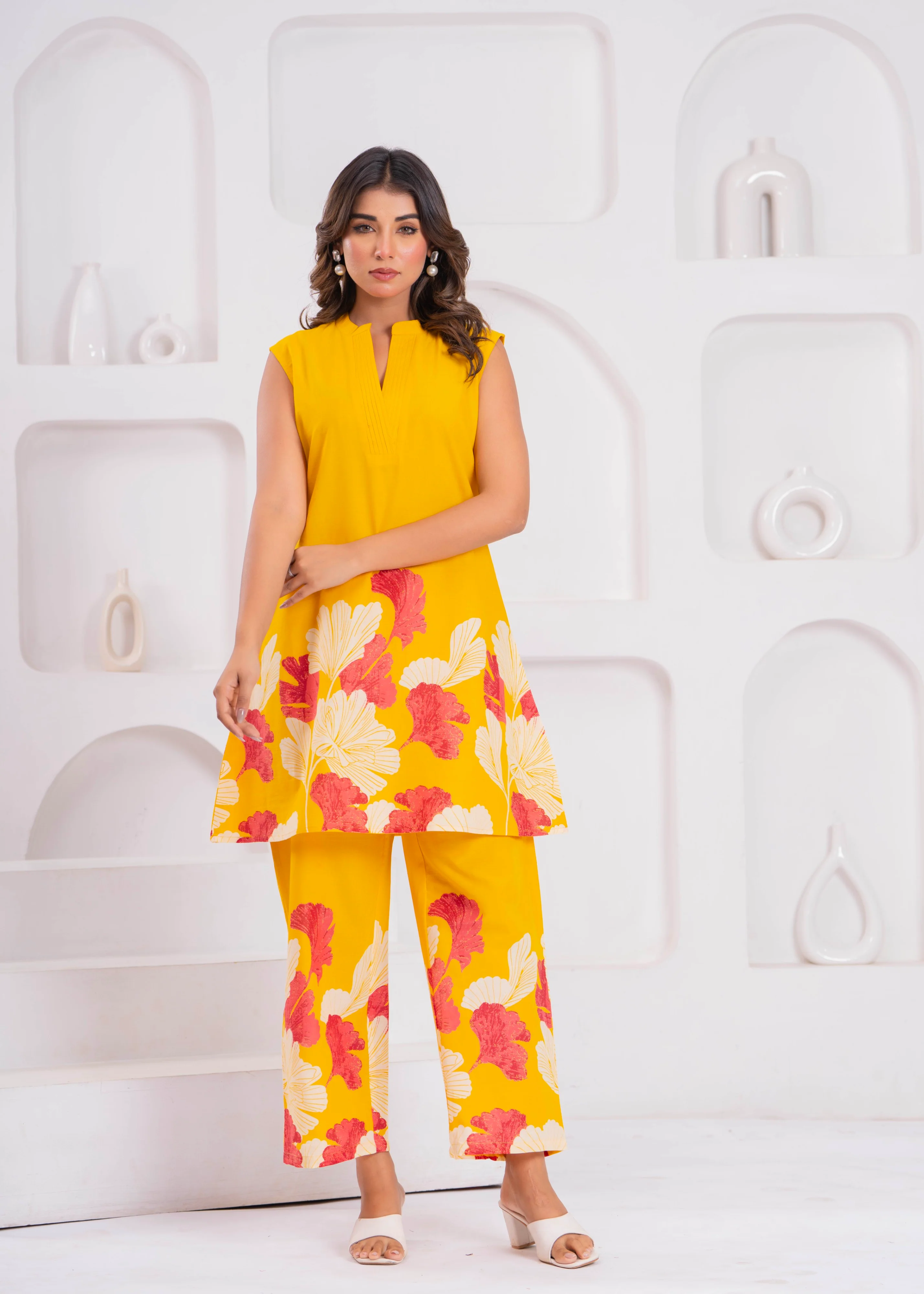 Maurya Dandelion Printed Cotton Co-ord  Set - Image 3