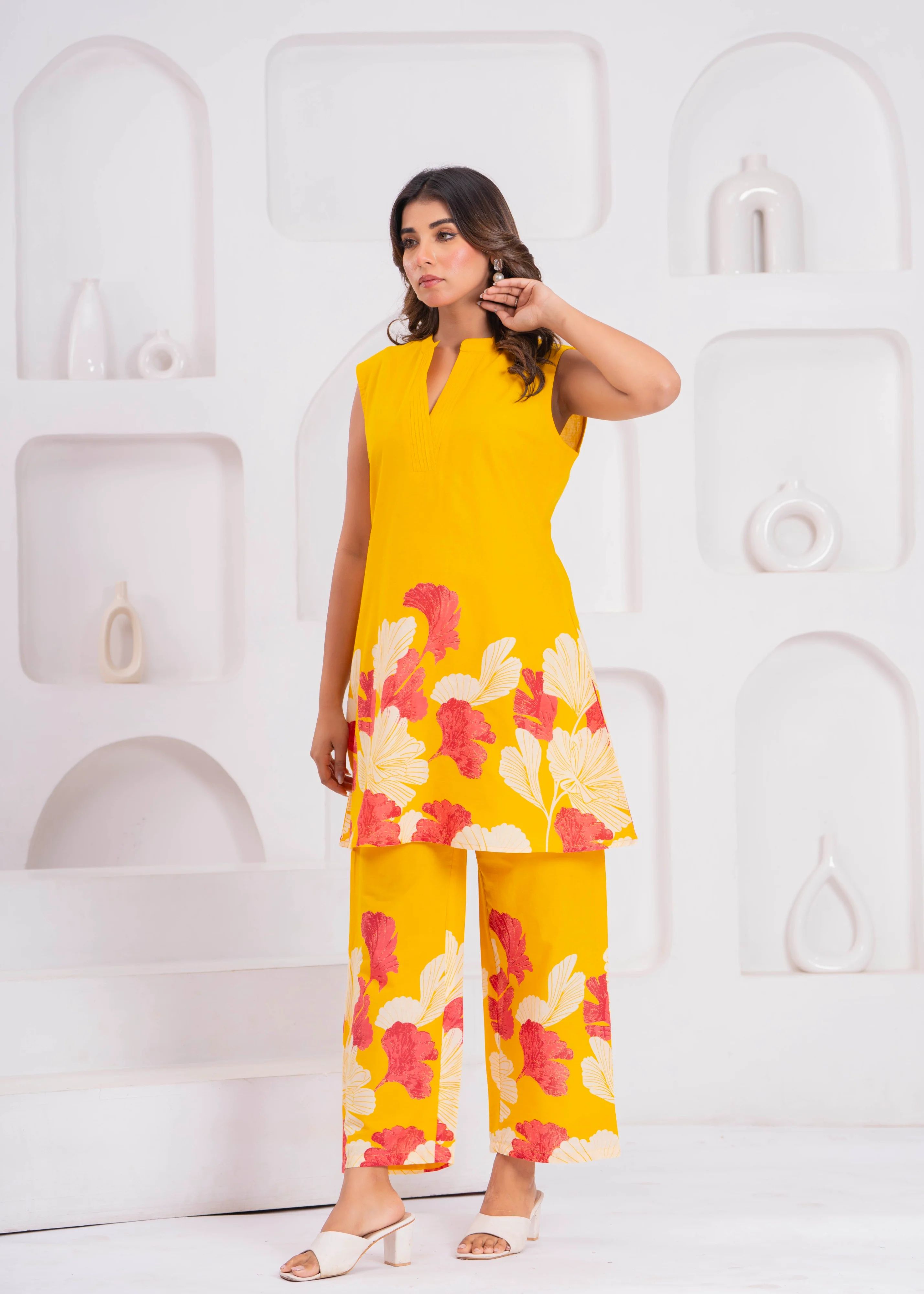 Maurya Dandelion Printed Cotton Co-ord  Set - Image 4