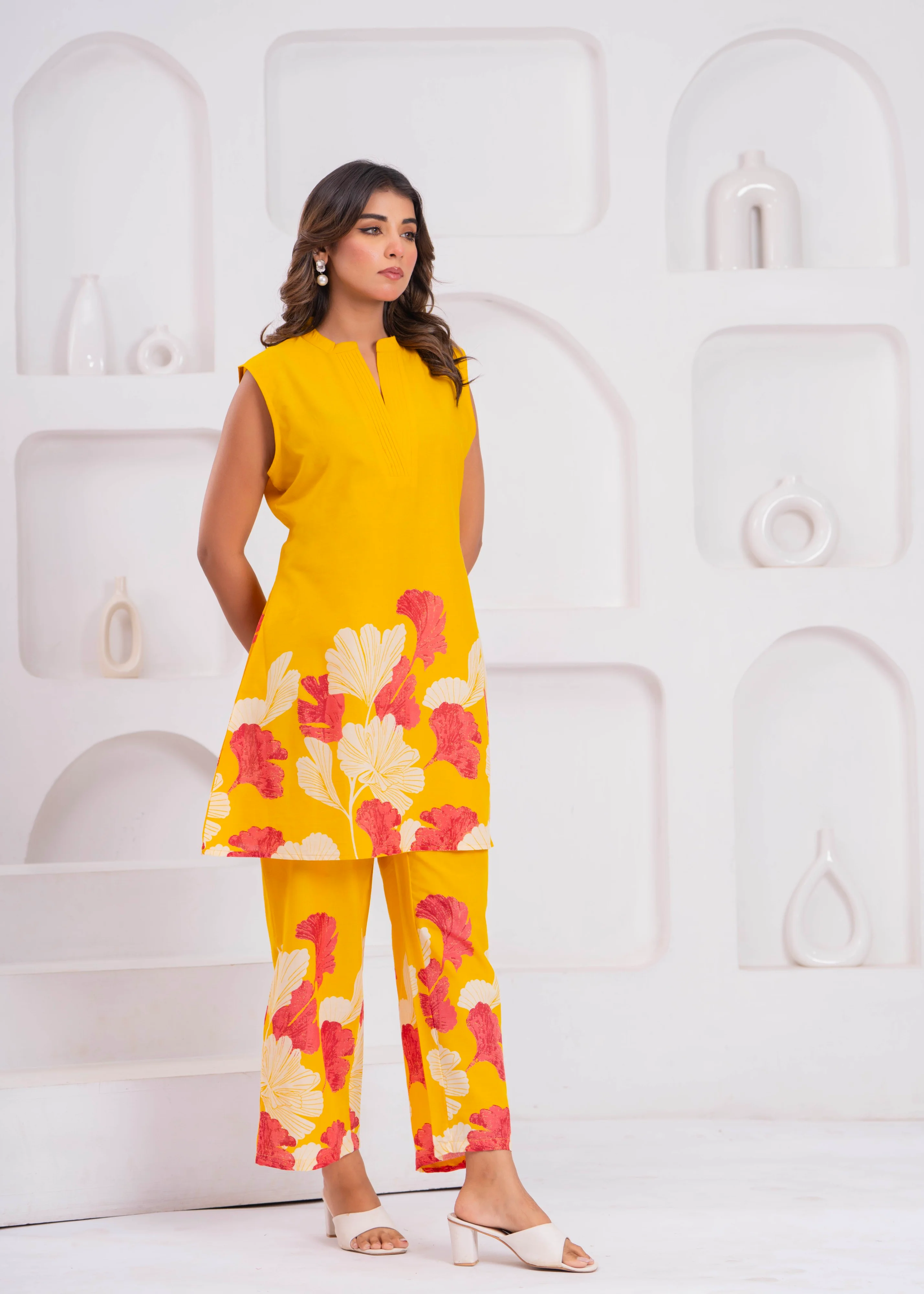Maurya Dandelion Printed Cotton Co-ord  Set - Image 5