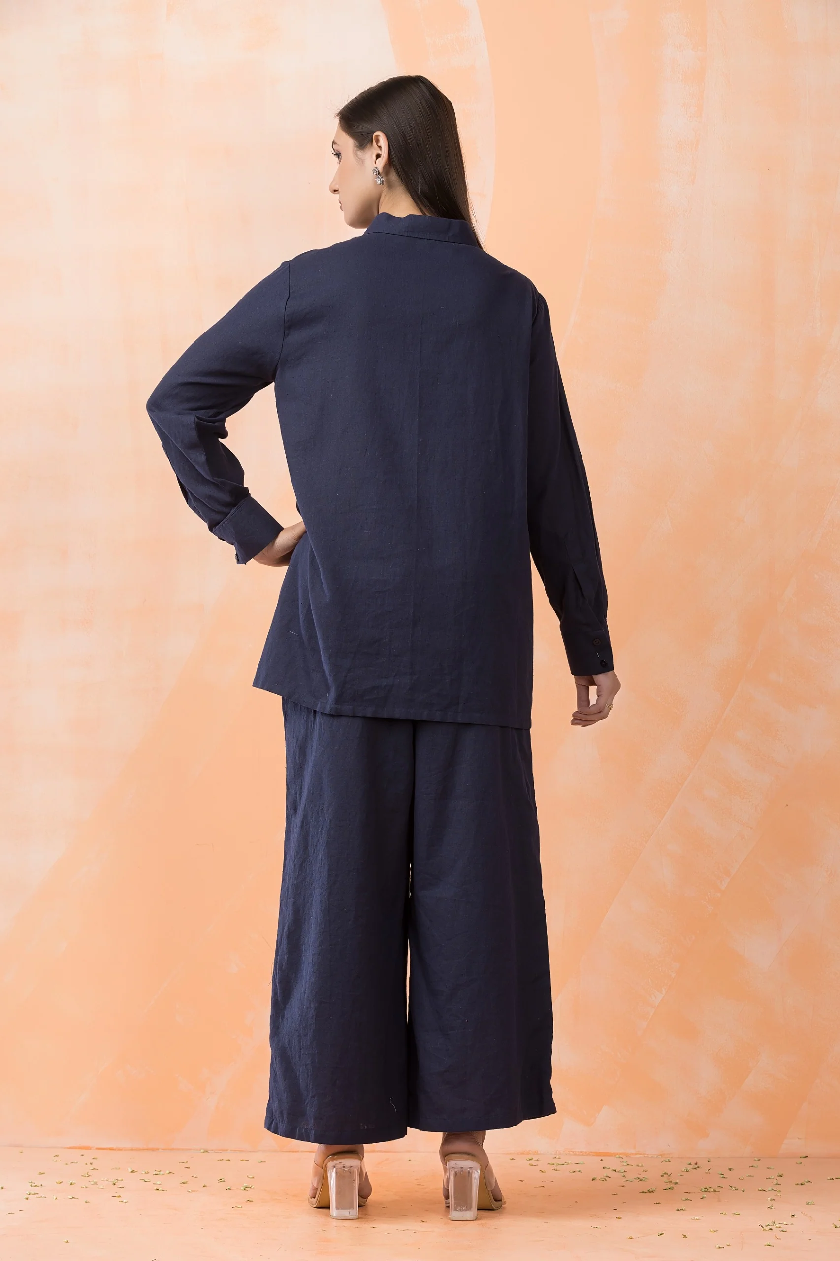 Sabhya Azure Embroidered Cotton Co-ord Set - Image 3
