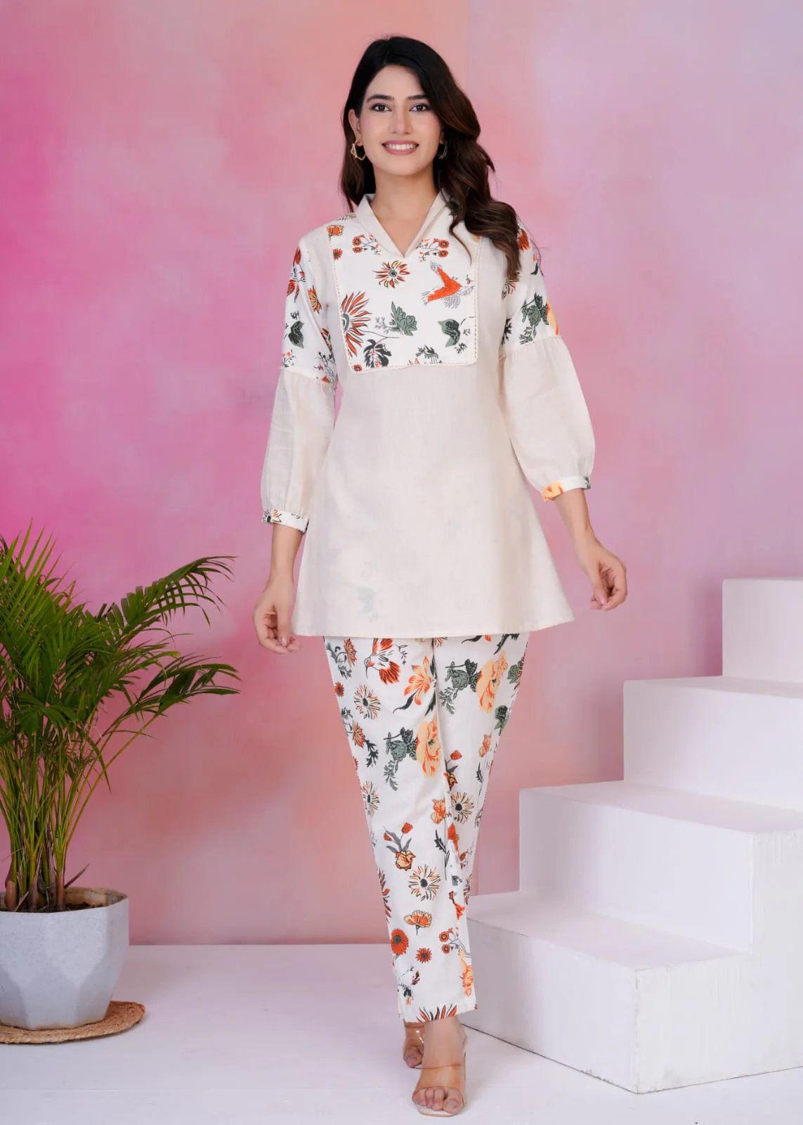 Rashmika Pearl Cotton Co-ord Set - Image 5